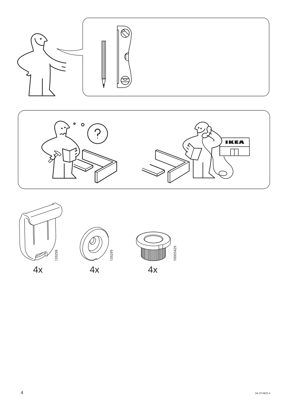 Assembly instructions for IKEA Lettan mirror | Page 4 - IKEA ENHET bathroom 694.409.02