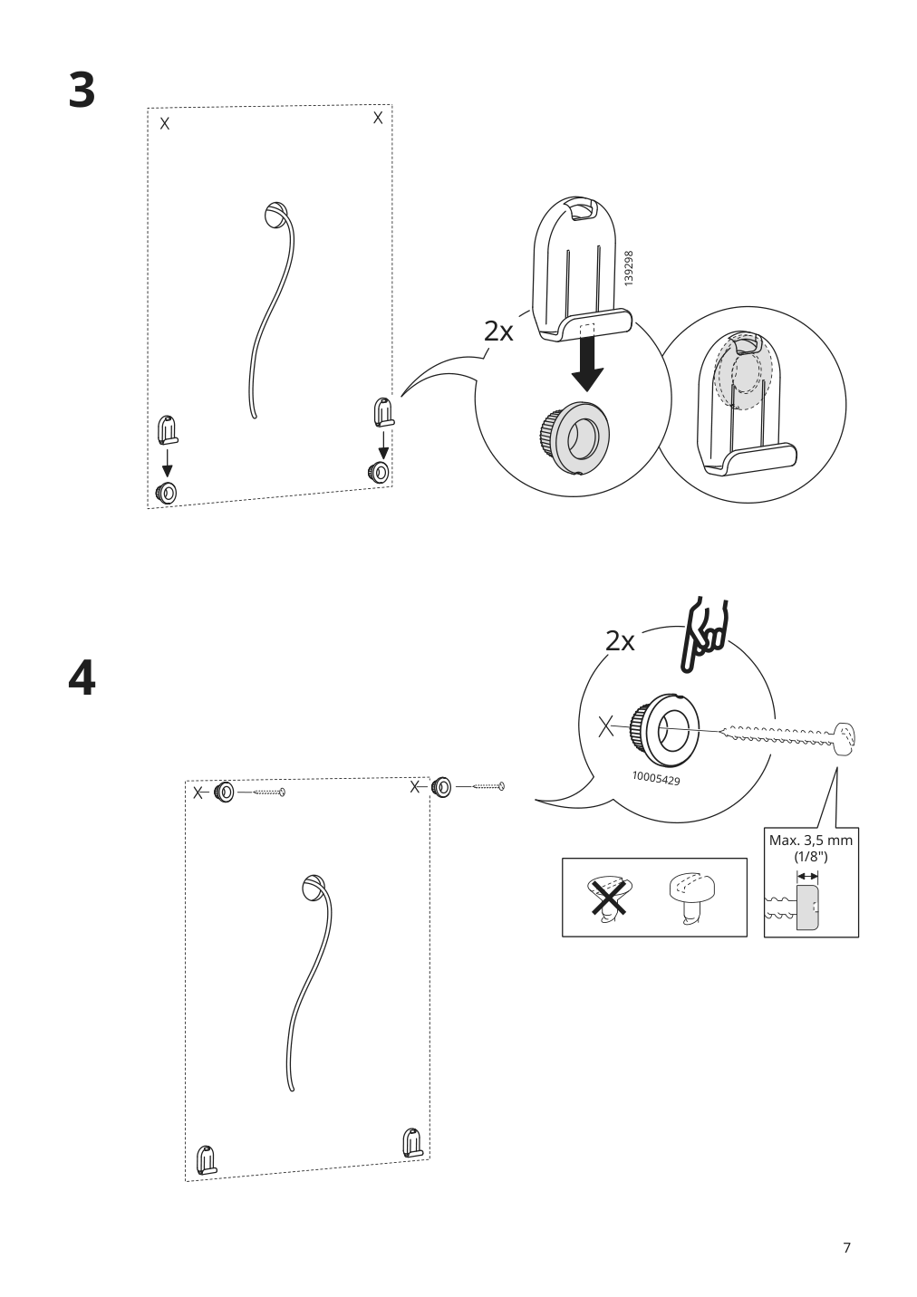 Assembly instructions for IKEA Lettan mirror | Page 7 - IKEA ENHET bathroom 794.409.06