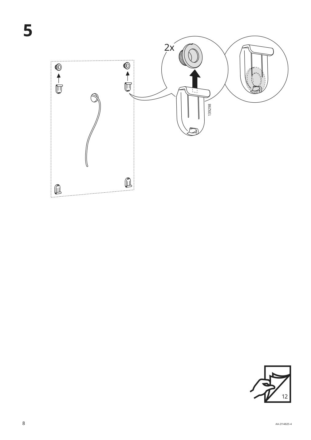 Assembly instructions for IKEA Lettan mirror | Page 8 - IKEA ENHET bathroom 594.409.07