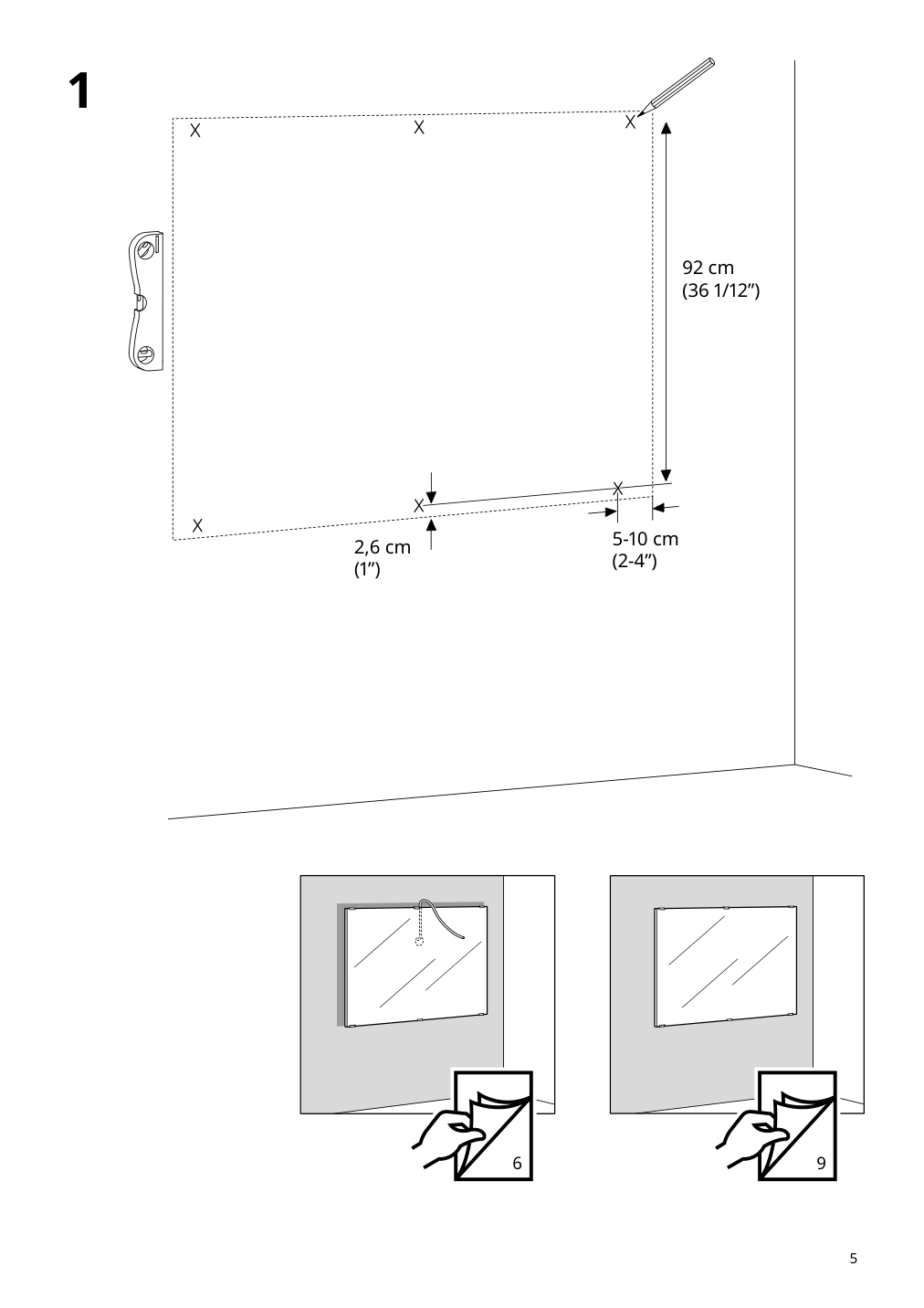 Assembly instructions for IKEA Lettan mirror | Page 5 - IKEA LETTAN mirror 604.352.69