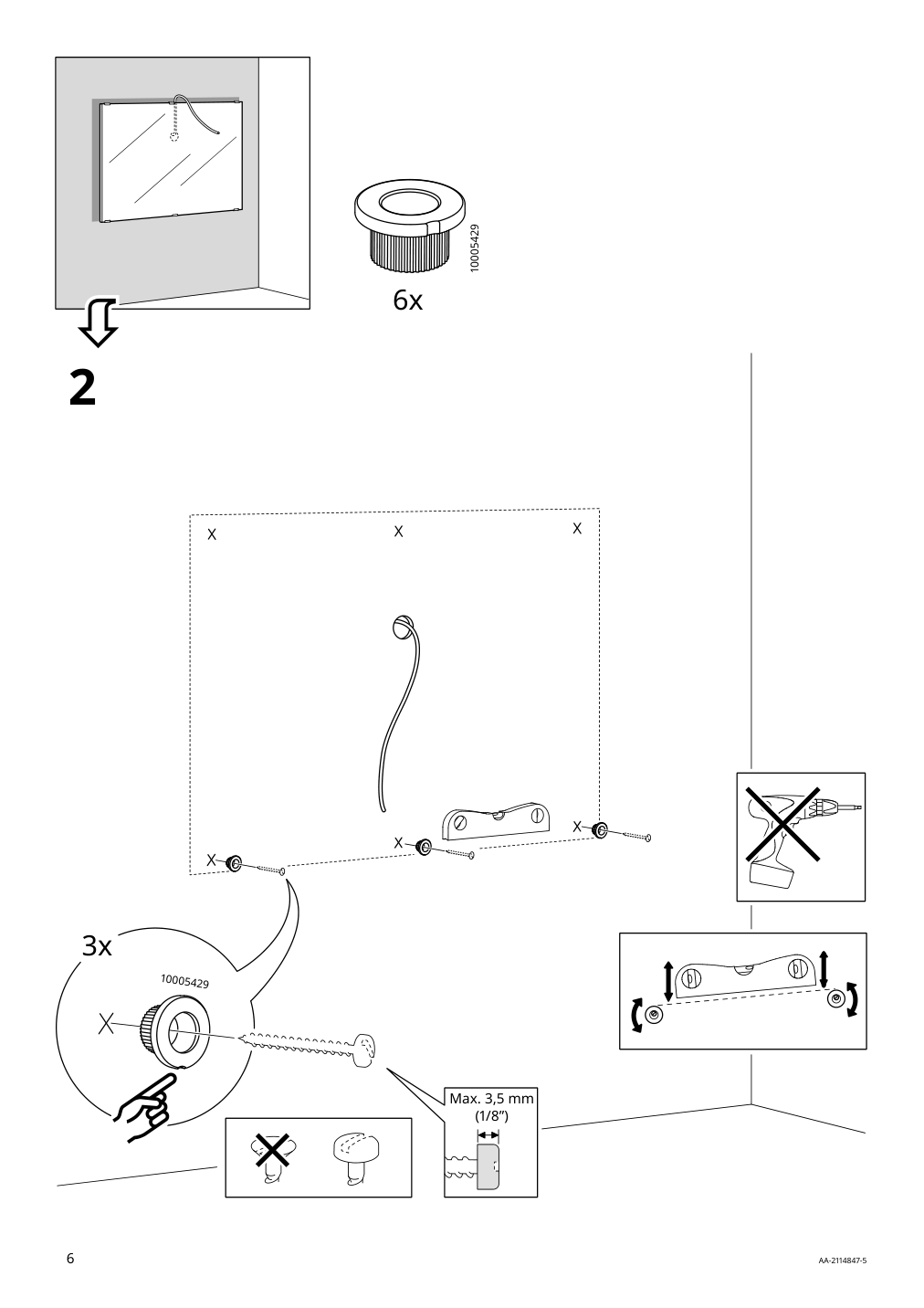 Assembly instructions for IKEA Lettan mirror | Page 6 - IKEA LETTAN mirror 604.352.69