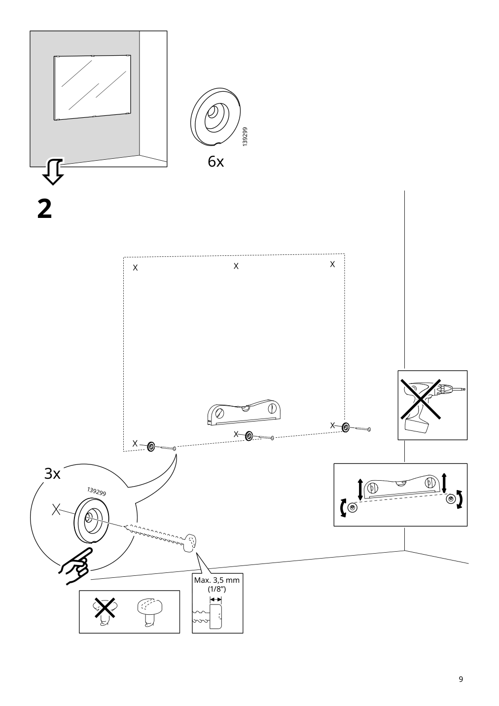 Assembly instructions for IKEA Lettan mirror | Page 9 - IKEA LETTAN mirror 604.352.69