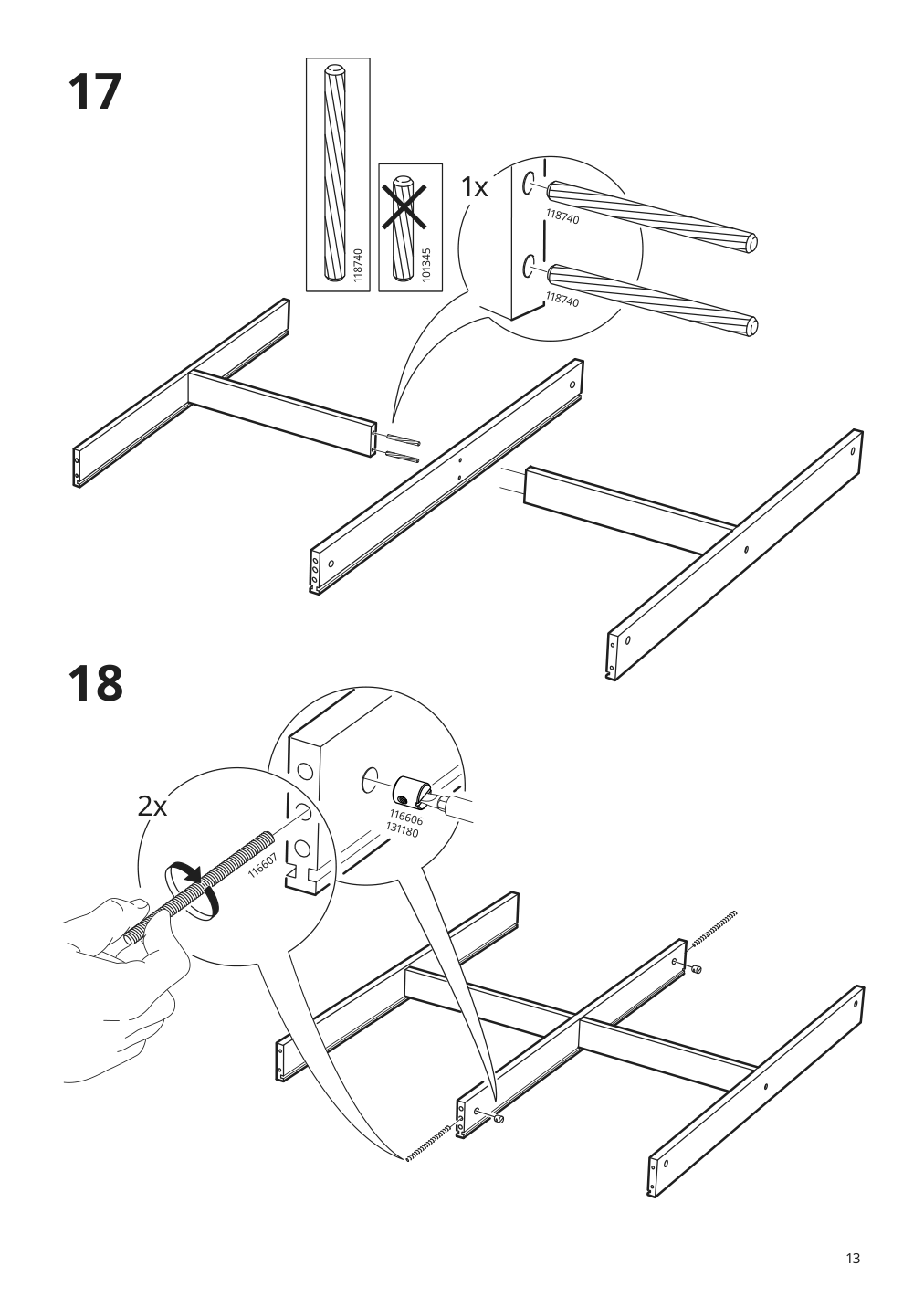 Assembly instructions for IKEA Liatorp coffee table white glass | Page 13 - IKEA LIATORP coffee table 500.870.72