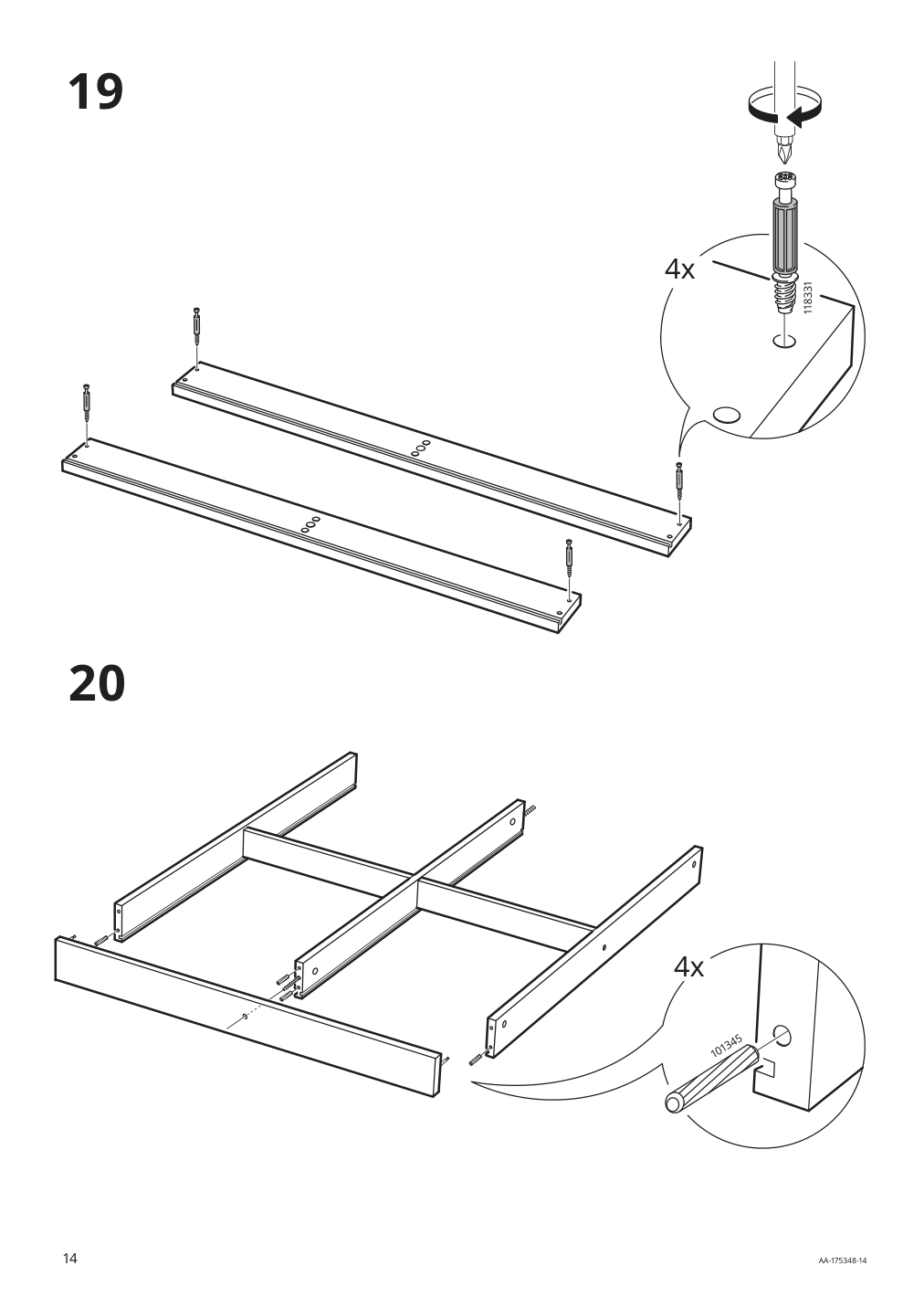 Assembly instructions for IKEA Liatorp coffee table white glass | Page 14 - IKEA LIATORP coffee table 500.870.72