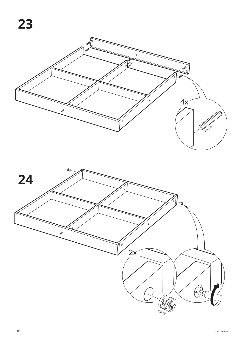 Assembly instructions for IKEA Liatorp coffee table white glass | Page 16 - IKEA LIATORP coffee table 500.870.72