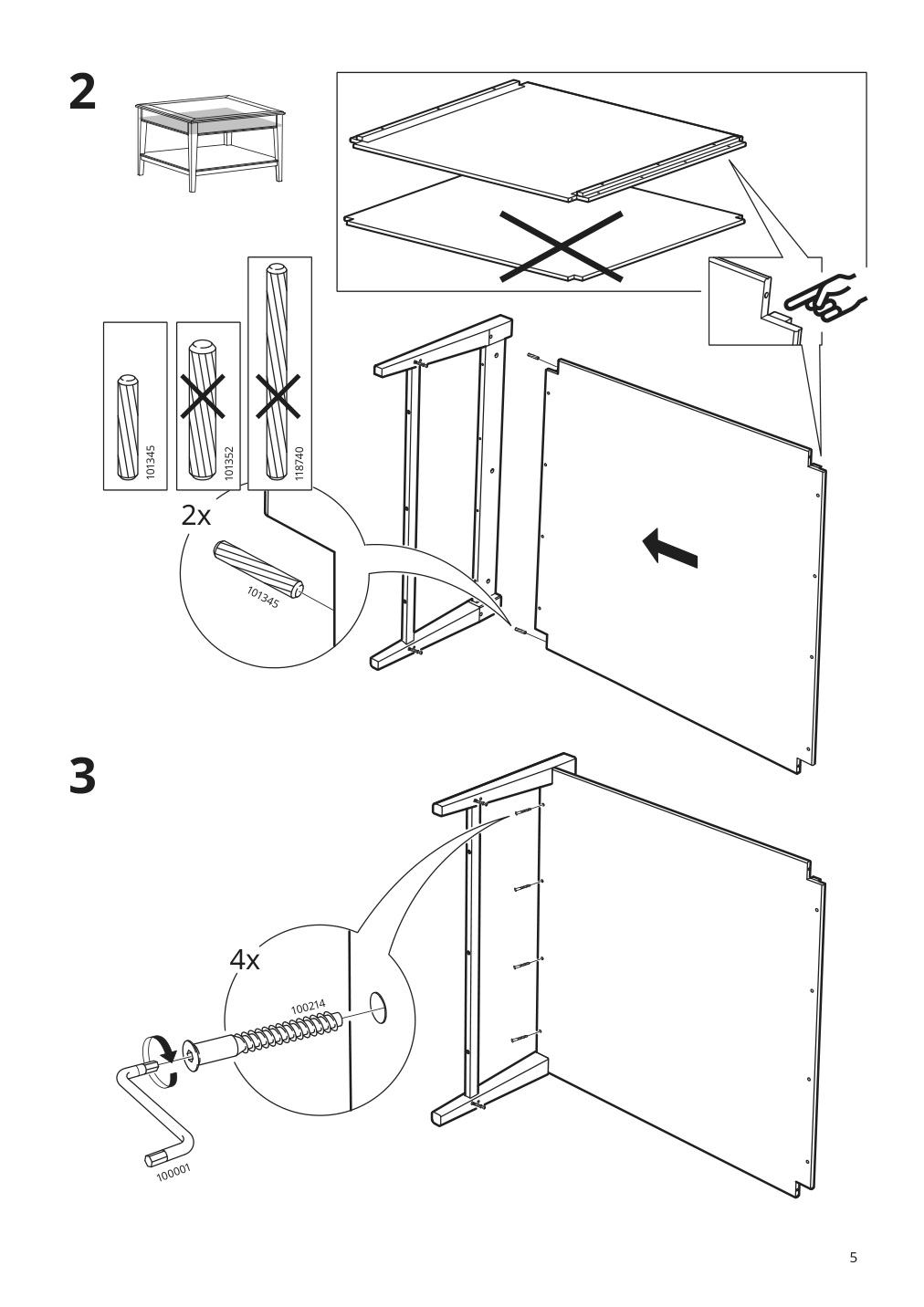 Assembly instructions for IKEA Liatorp coffee table white glass | Page 5 - IKEA LIATORP coffee table 500.870.72