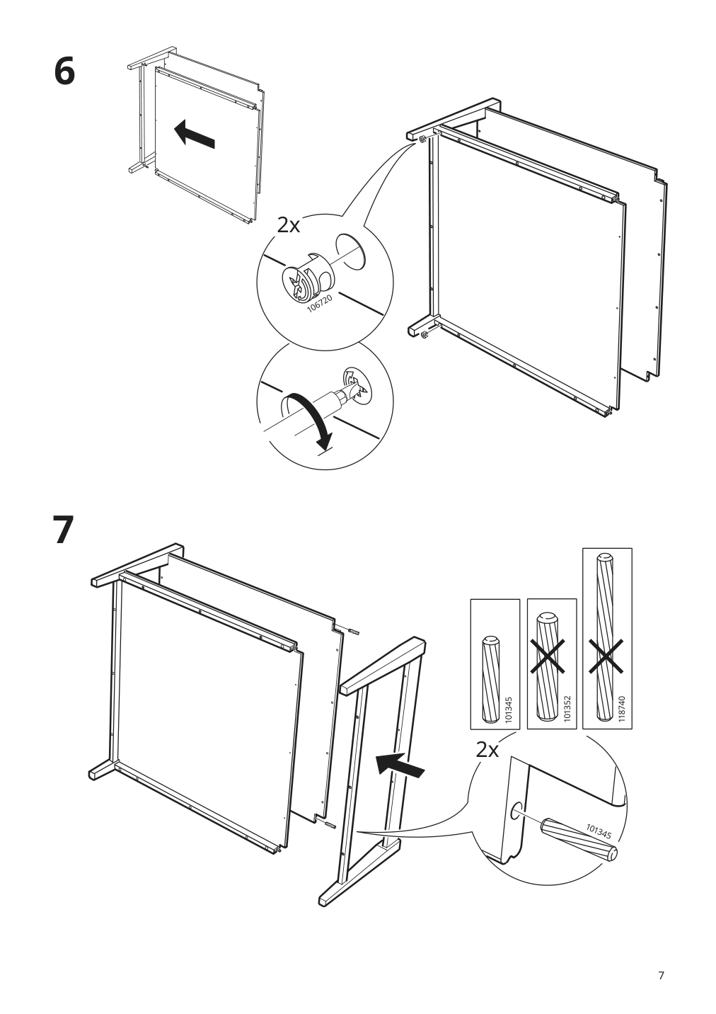 Assembly instructions for IKEA Liatorp coffee table white glass | Page 7 - IKEA LIATORP coffee table 500.870.72