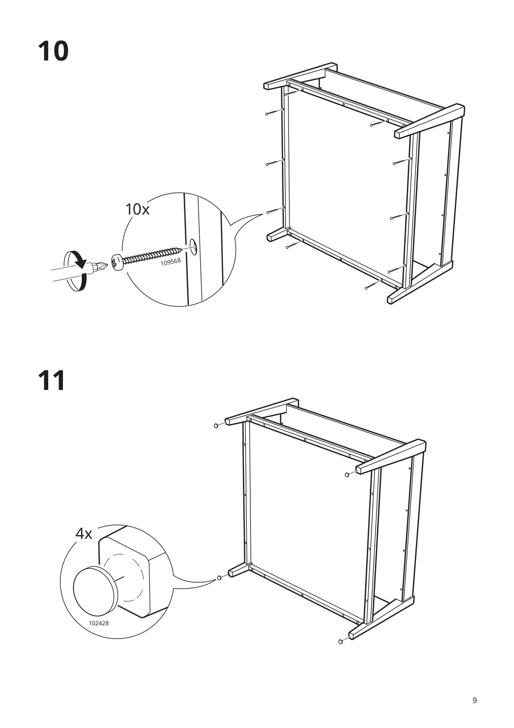 Assembly instructions for IKEA Liatorp coffee table white glass | Page 9 - IKEA LIATORP coffee table 500.870.72