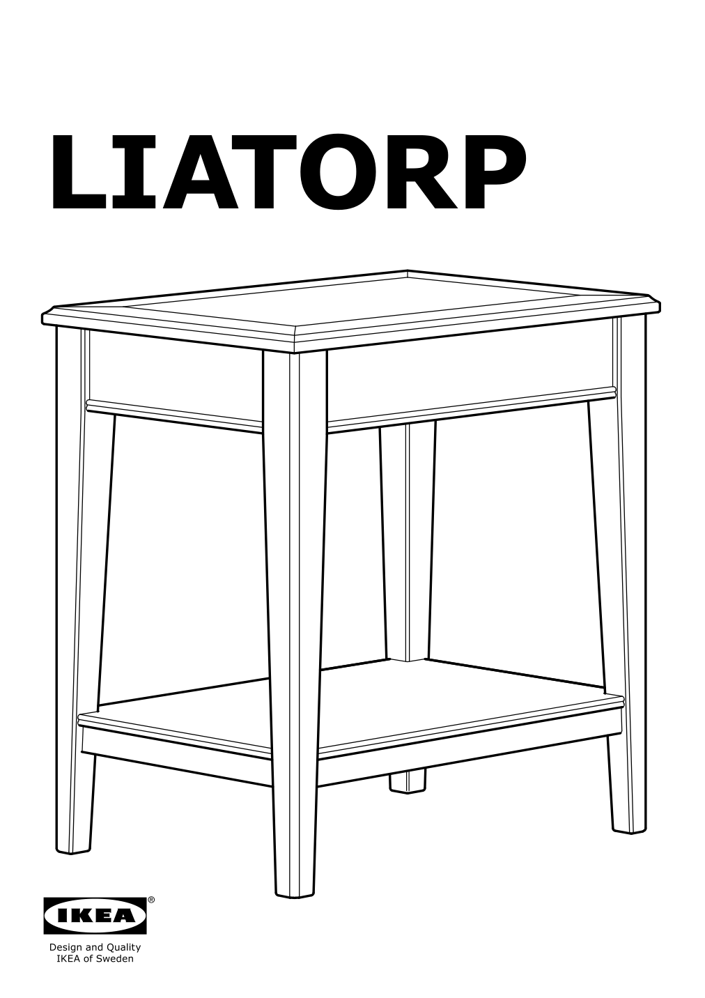 Assembly instructions for IKEA Liatorp side table white glass | Page 1 - IKEA LIATORP side table 401.730.65