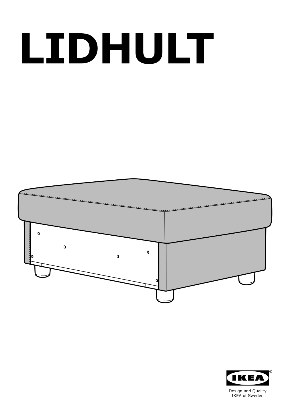 Assembly instructions for IKEA Lidhult cover f open end section w storage gassebol blue gray | Page 1 - IKEA LIDHULT cover f/open end section w/storage 304.058.29