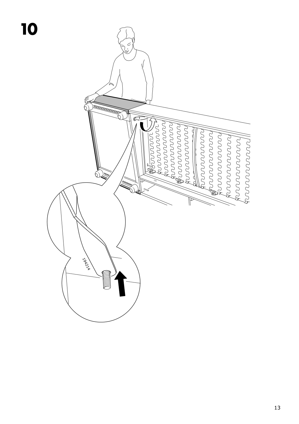 Assembly instructions for IKEA Lidhult cover f open end section w storage gassebol blue gray | Page 13 - IKEA LIDHULT cover f/open end section w/storage 304.058.29