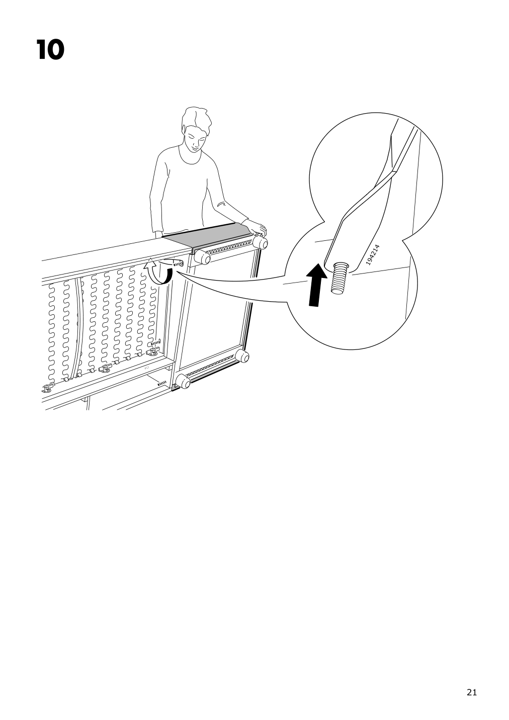 Assembly instructions for IKEA Lidhult cover f open end section w storage gassebol blue gray | Page 21 - IKEA LIDHULT cover f/open end section w/storage 304.058.29