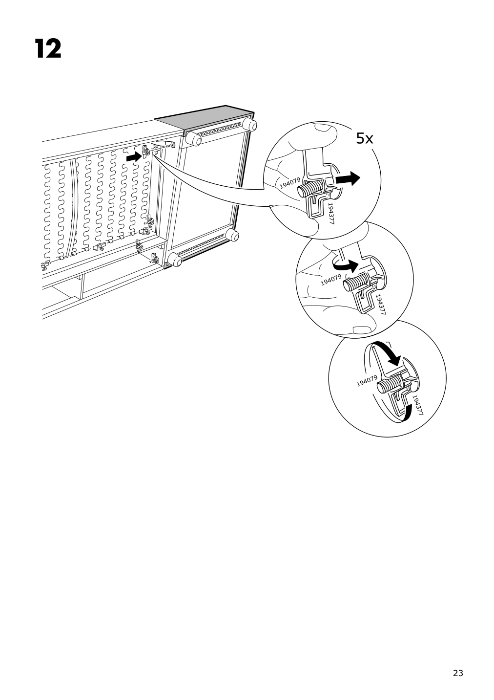 Assembly instructions for IKEA Lidhult cover f open end section w storage gassebol blue gray | Page 23 - IKEA LIDHULT cover f/open end section w/storage 304.058.29