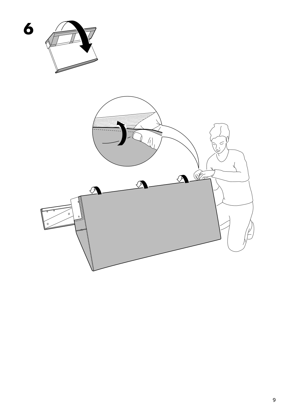 Assembly instructions for IKEA Lidhult cover for 1 seat section lejde beige brown | Page 9 - IKEA LIDHULT cover for 1-seat section 104.136.89