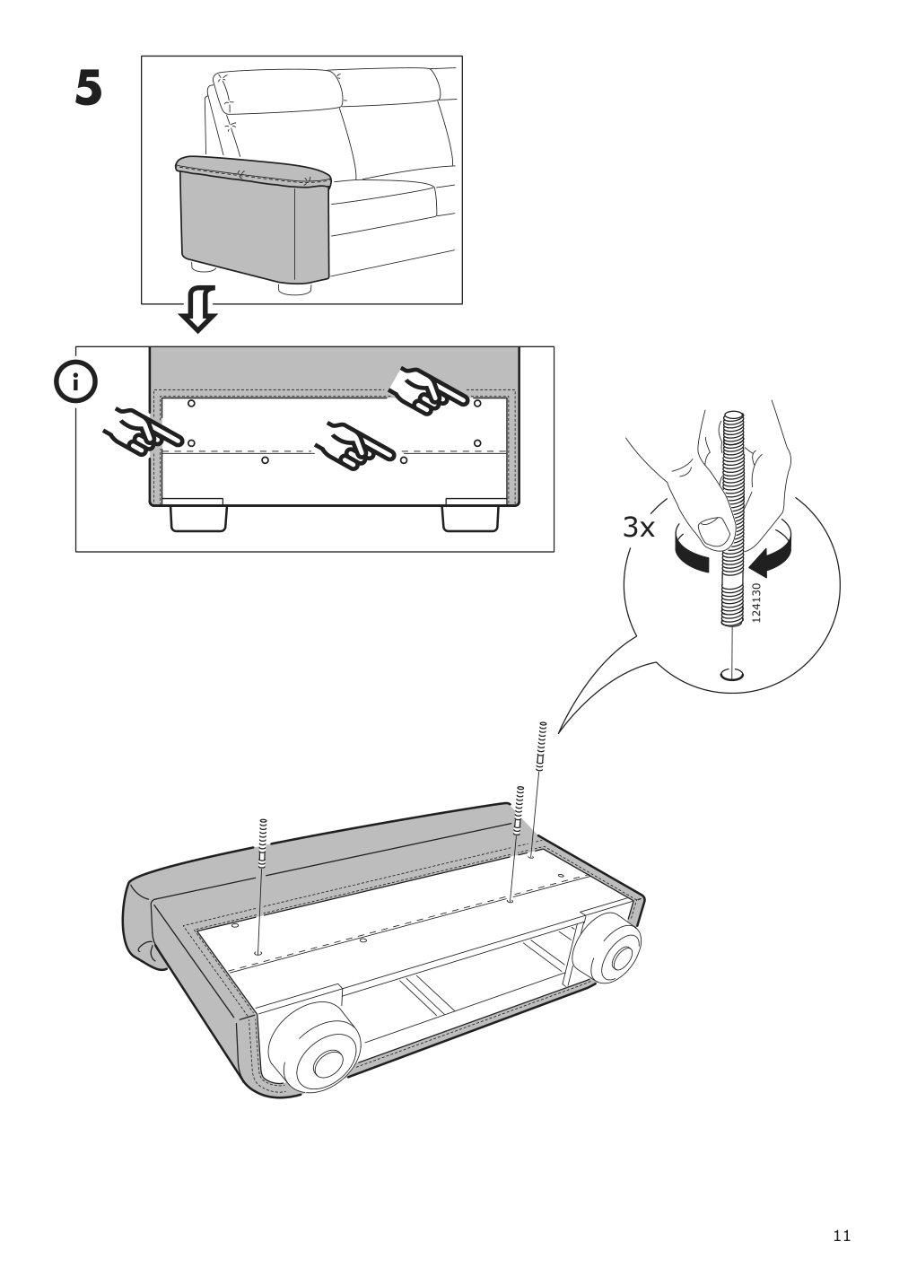 Assembly instructions for IKEA Lidhult cover for armrest gassebol blue gray | Page 11 - IKEA LIDHULT cover for armrest 504.070.35