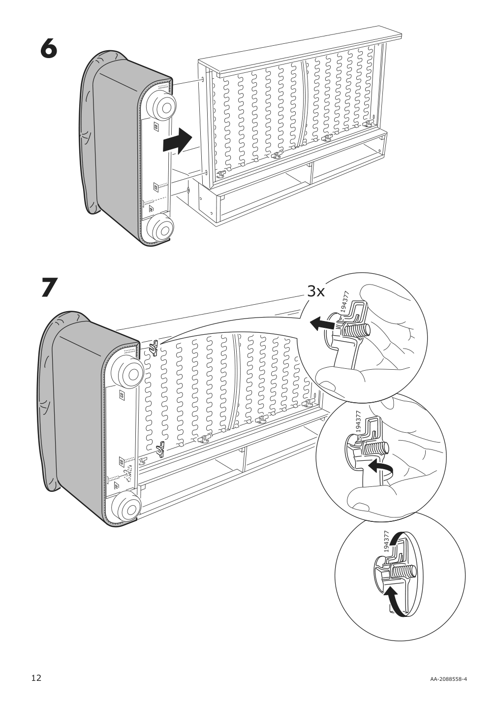 Assembly instructions for IKEA Lidhult cover for armrest gassebol blue gray | Page 12 - IKEA LIDHULT cover for armrest 504.070.35