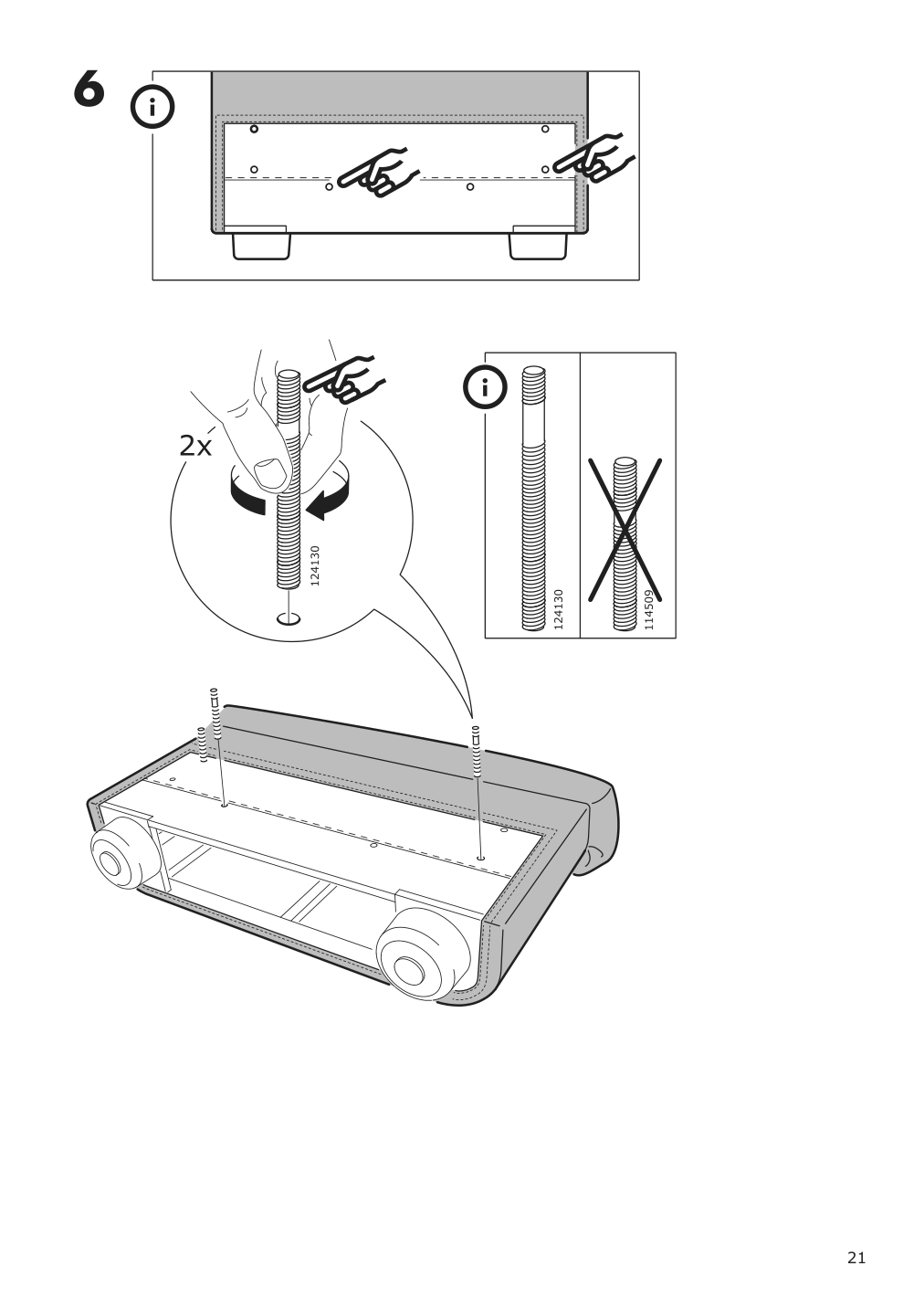 Assembly instructions for IKEA Lidhult cover for armrest gassebol blue gray | Page 21 - IKEA LIDHULT cover for armrest 504.070.35