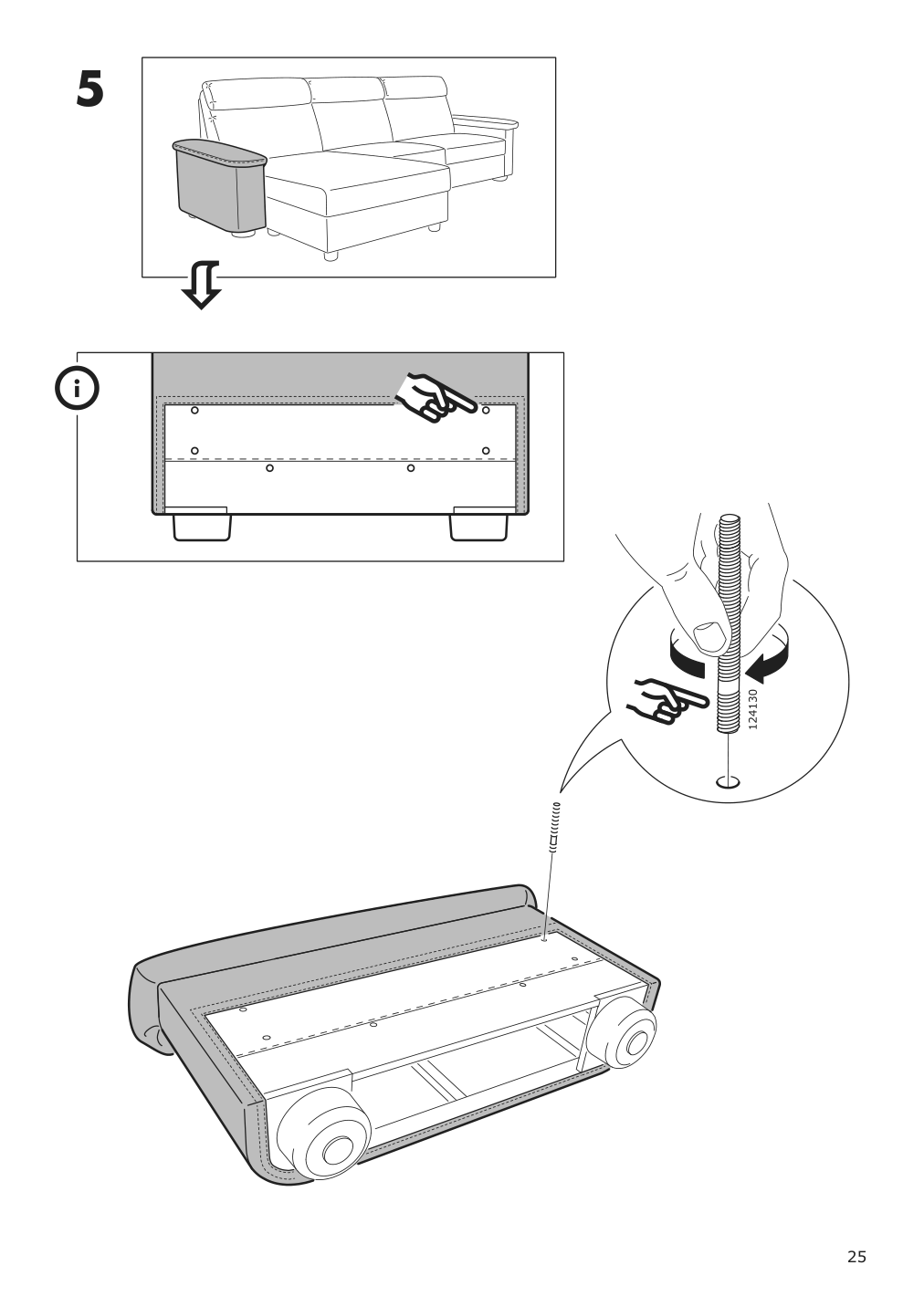 Assembly instructions for IKEA Lidhult cover for armrest gassebol blue gray | Page 25 - IKEA LIDHULT cover for armrest 504.070.35