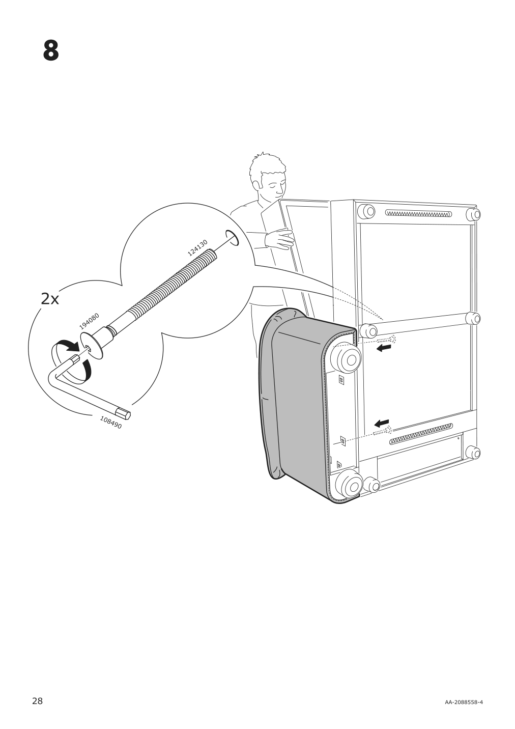 Assembly instructions for IKEA Lidhult cover for armrest gassebol blue gray | Page 28 - IKEA LIDHULT cover for armrest 504.070.35