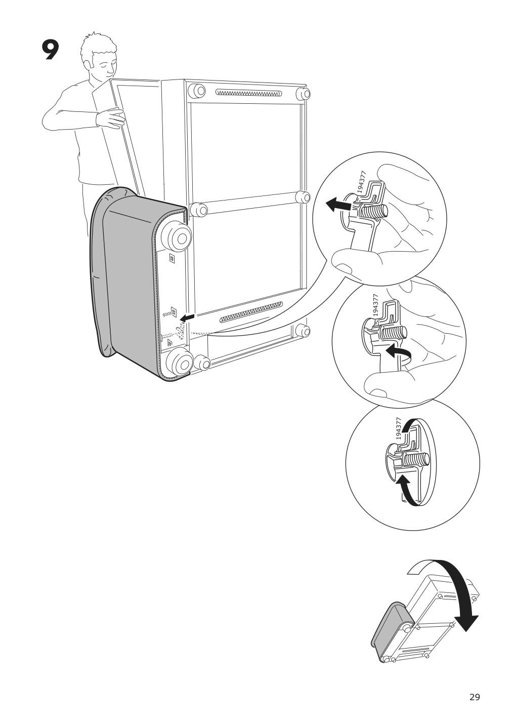 Assembly instructions for IKEA Lidhult cover for armrest gassebol blue gray | Page 29 - IKEA LIDHULT cover for armrest 504.070.35