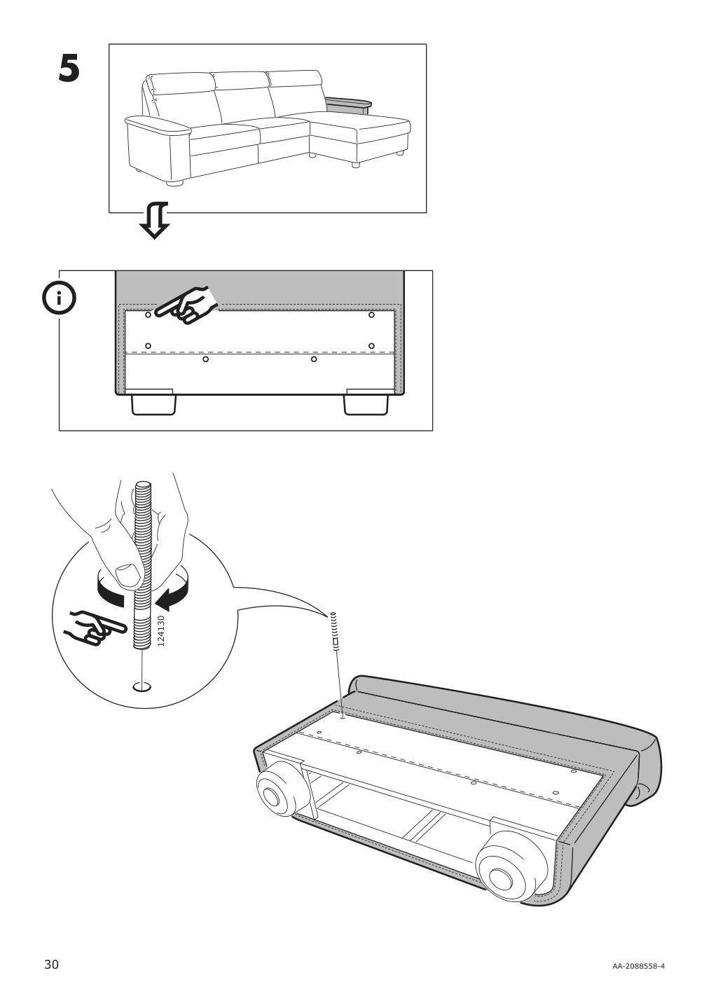 Assembly instructions for IKEA Lidhult cover for armrest gassebol blue gray | Page 30 - IKEA LIDHULT cover for armrest 504.070.35