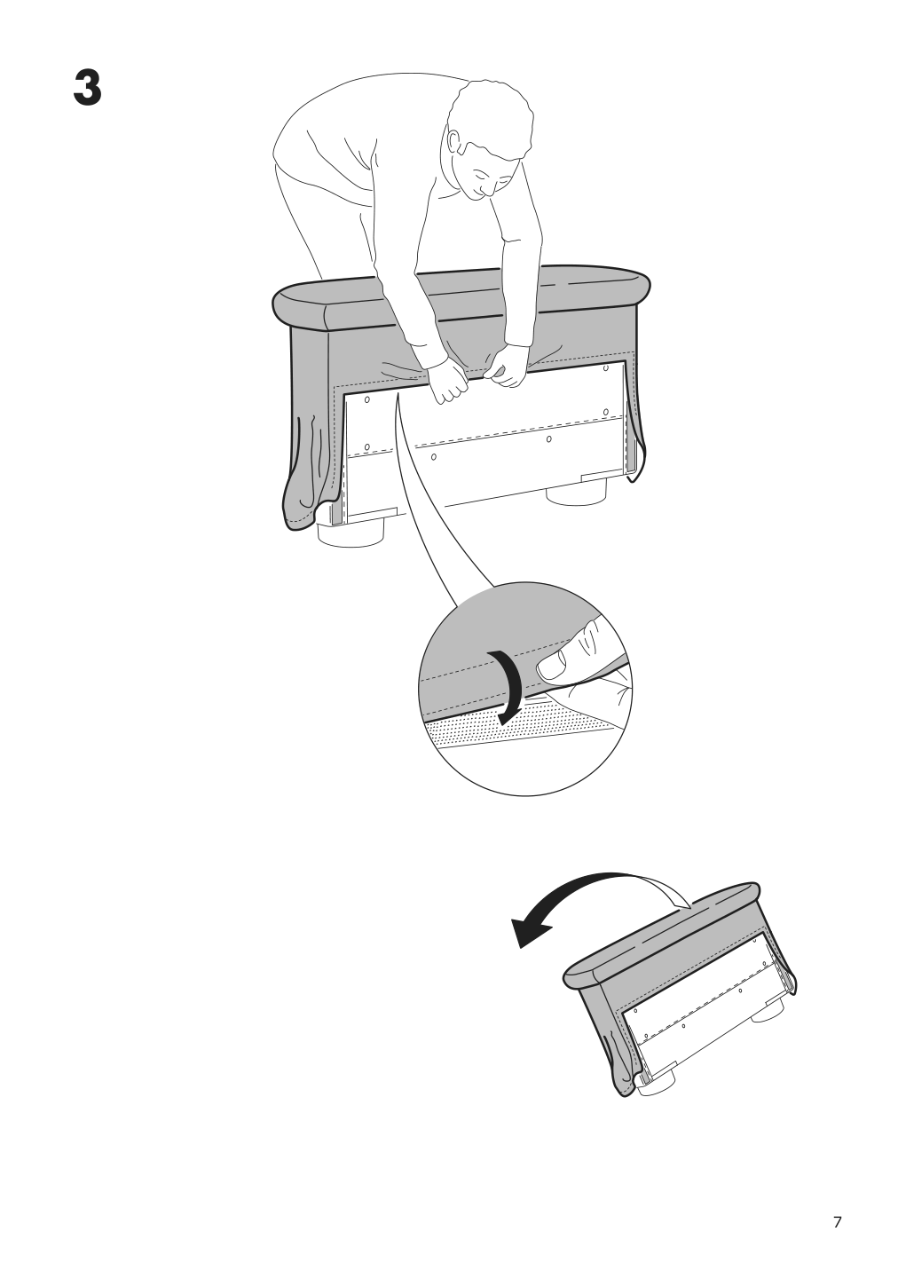 Assembly instructions for IKEA Lidhult cover for armrest gassebol blue gray | Page 7 - IKEA LIDHULT cover for armrest 504.070.35