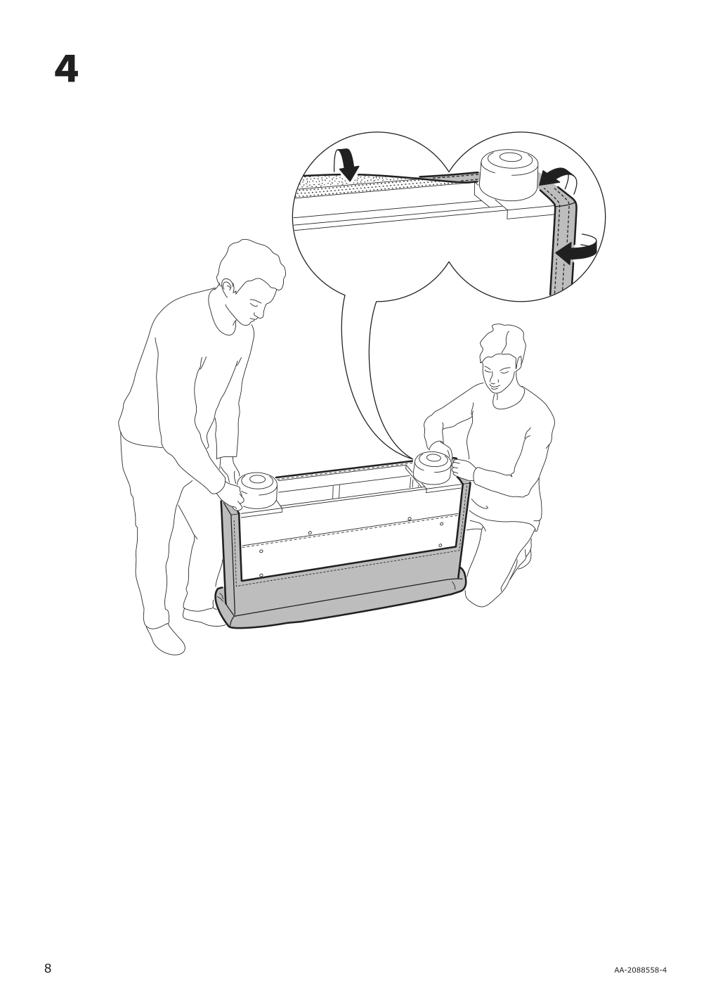 Assembly instructions for IKEA Lidhult cover for armrest gassebol blue gray | Page 8 - IKEA LIDHULT cover for armrest 504.070.35