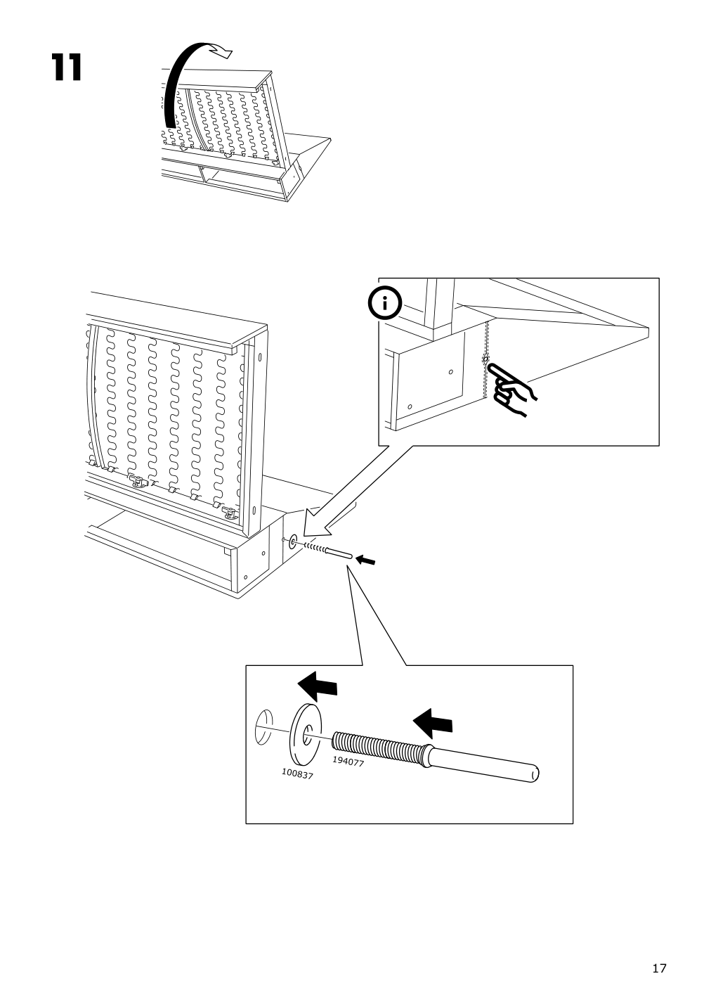 Assembly instructions for IKEA Lidhult cover for corner section gassebol light beige | Page 17 - IKEA LIDHULT cover for corner section 504.055.93