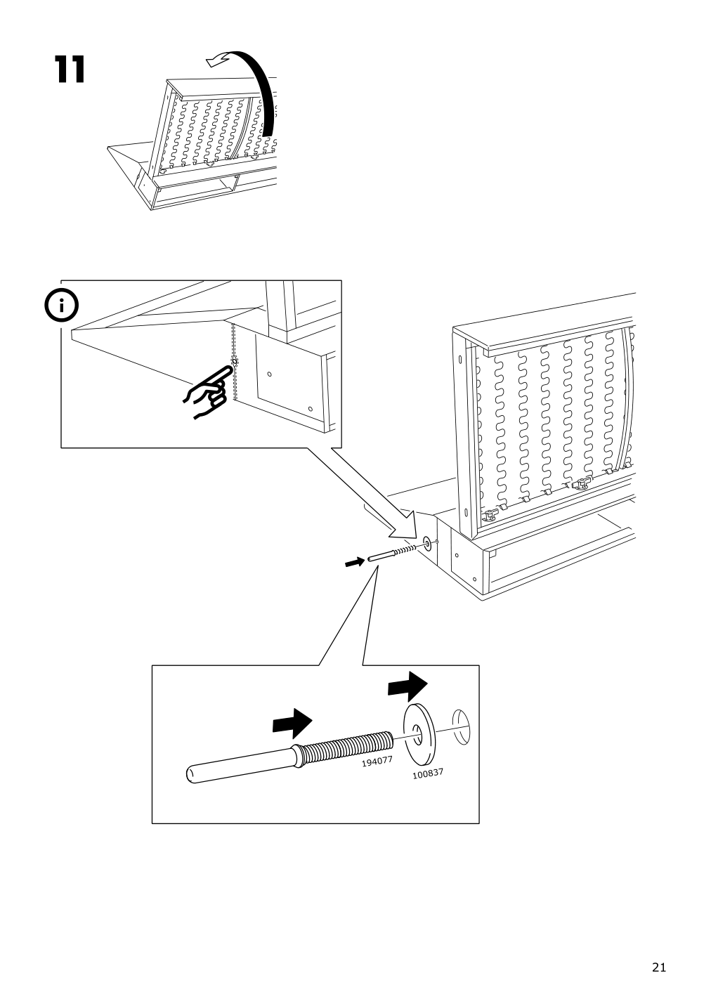 Assembly instructions for IKEA Lidhult cover for corner section gassebol light beige | Page 21 - IKEA LIDHULT cover for corner section 504.055.93