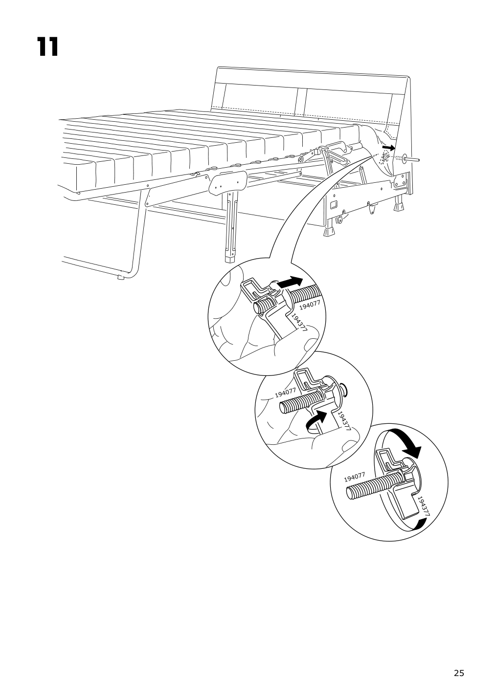 Assembly instructions for IKEA Lidhult cover for corner section gassebol light beige | Page 25 - IKEA LIDHULT cover for corner section 504.055.93