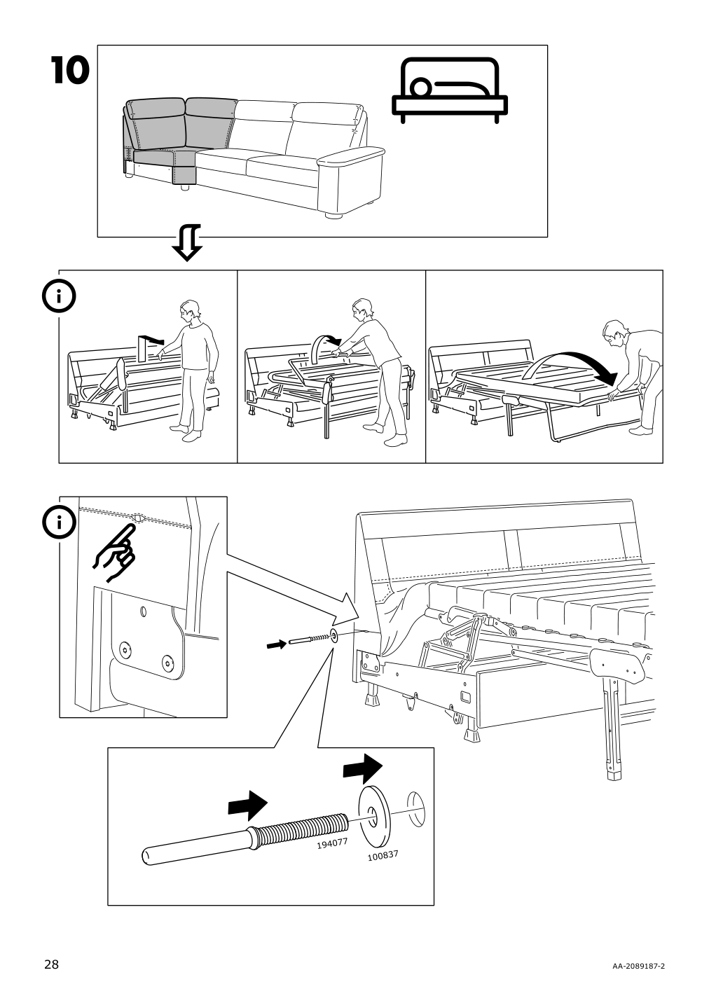 Assembly instructions for IKEA Lidhult cover for corner section gassebol light beige | Page 28 - IKEA LIDHULT cover for corner section 504.055.93