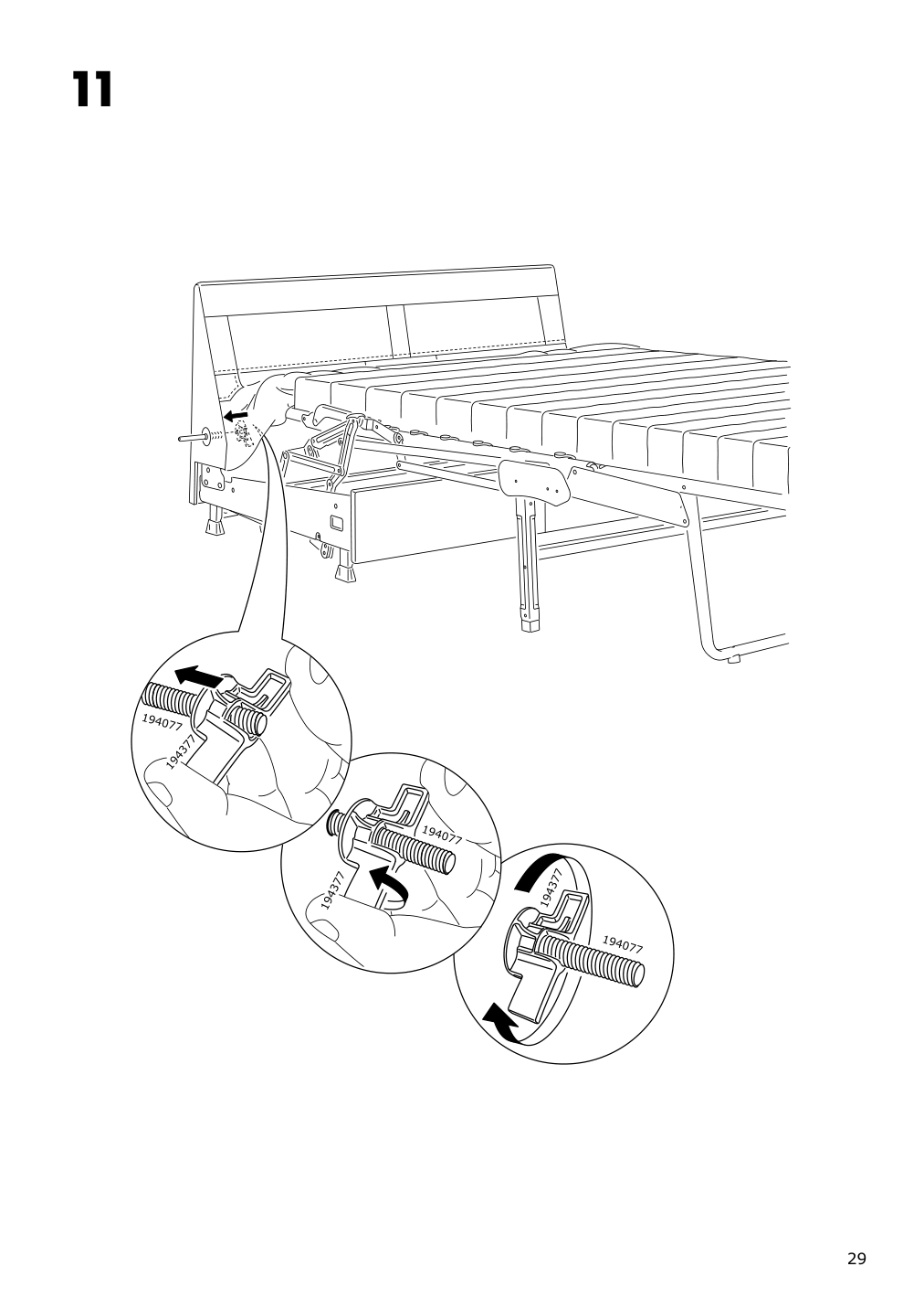 Assembly instructions for IKEA Lidhult cover for corner section gassebol light beige | Page 29 - IKEA LIDHULT cover for corner section 504.055.93