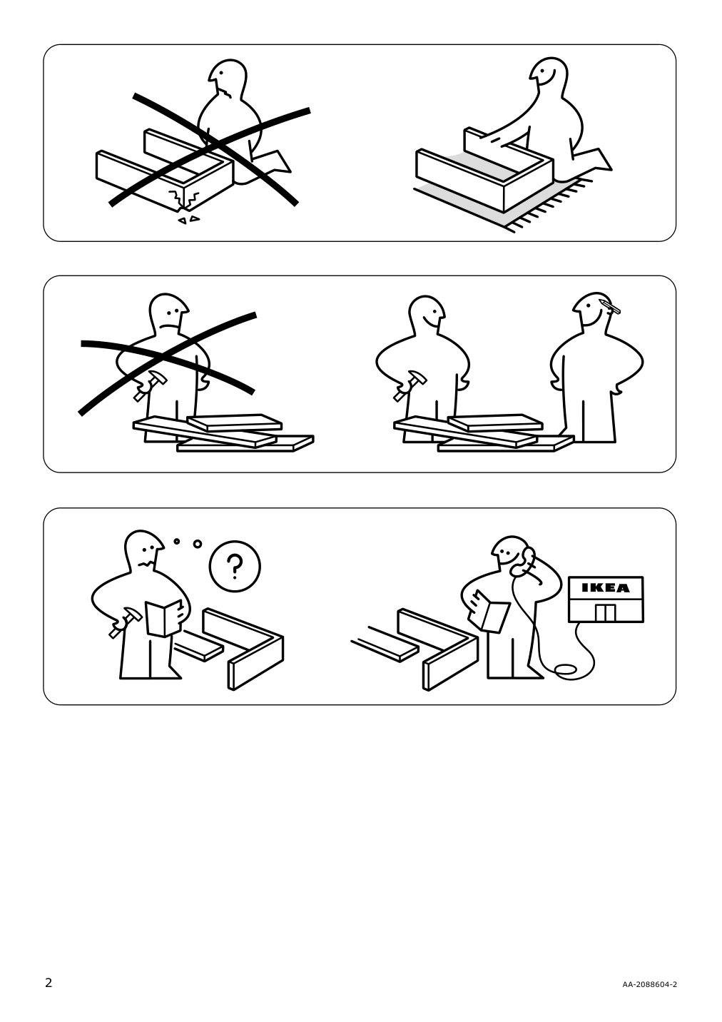 Assembly instructions for IKEA Lidhult cover for loveseat sleeper section lejde beige brown | Page 2 - IKEA LIDHULT cover for loveseat sleeper section 004.136.99