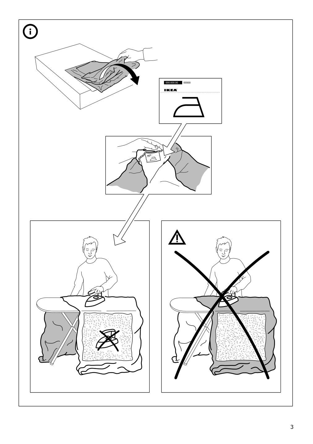 Assembly instructions for IKEA Lidhult cover for loveseat sleeper section lejde beige brown | Page 3 - IKEA LIDHULT cover for loveseat sleeper section 004.136.99