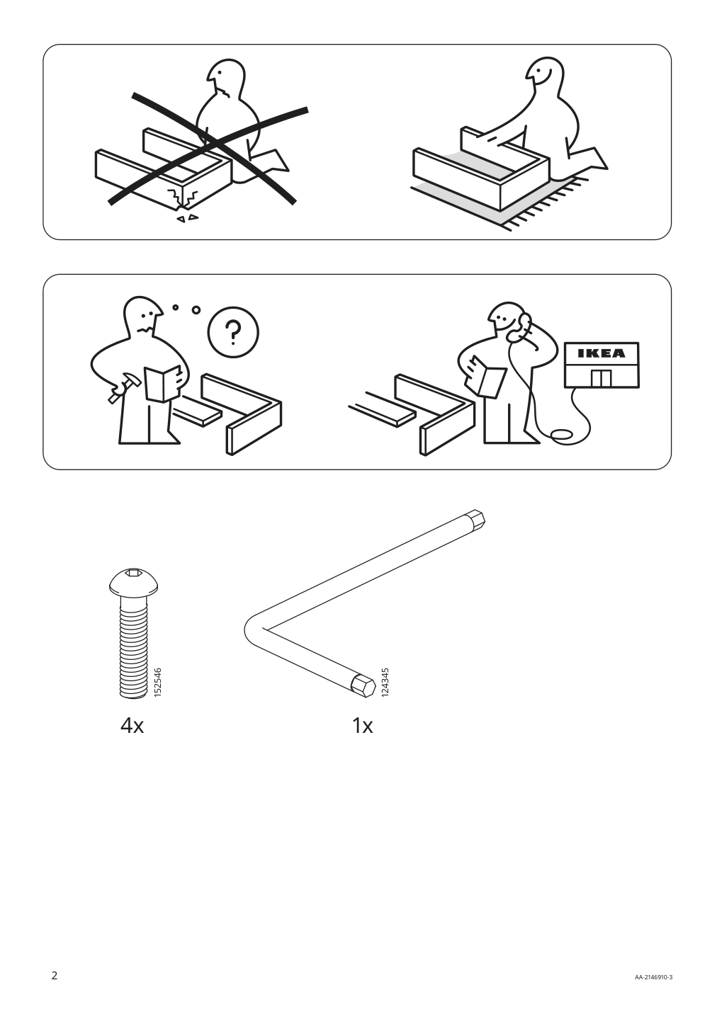 Assembly instructions for IKEA Lidkullen sit stand support gunnared dark gray | Page 2 - IKEA TROTTEN/LIDKULLEN table and sit/stand support 194.945.39