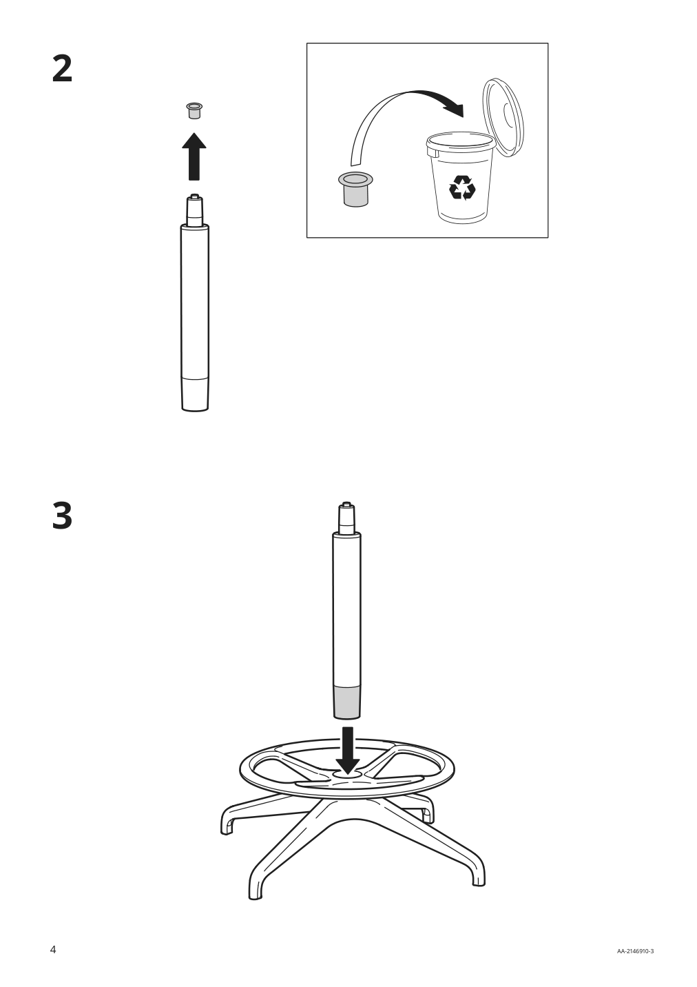 Assembly instructions for IKEA Lidkullen sit stand support gunnared dark gray | Page 4 - IKEA TROTTEN/LIDKULLEN table and sit/stand support 194.945.39