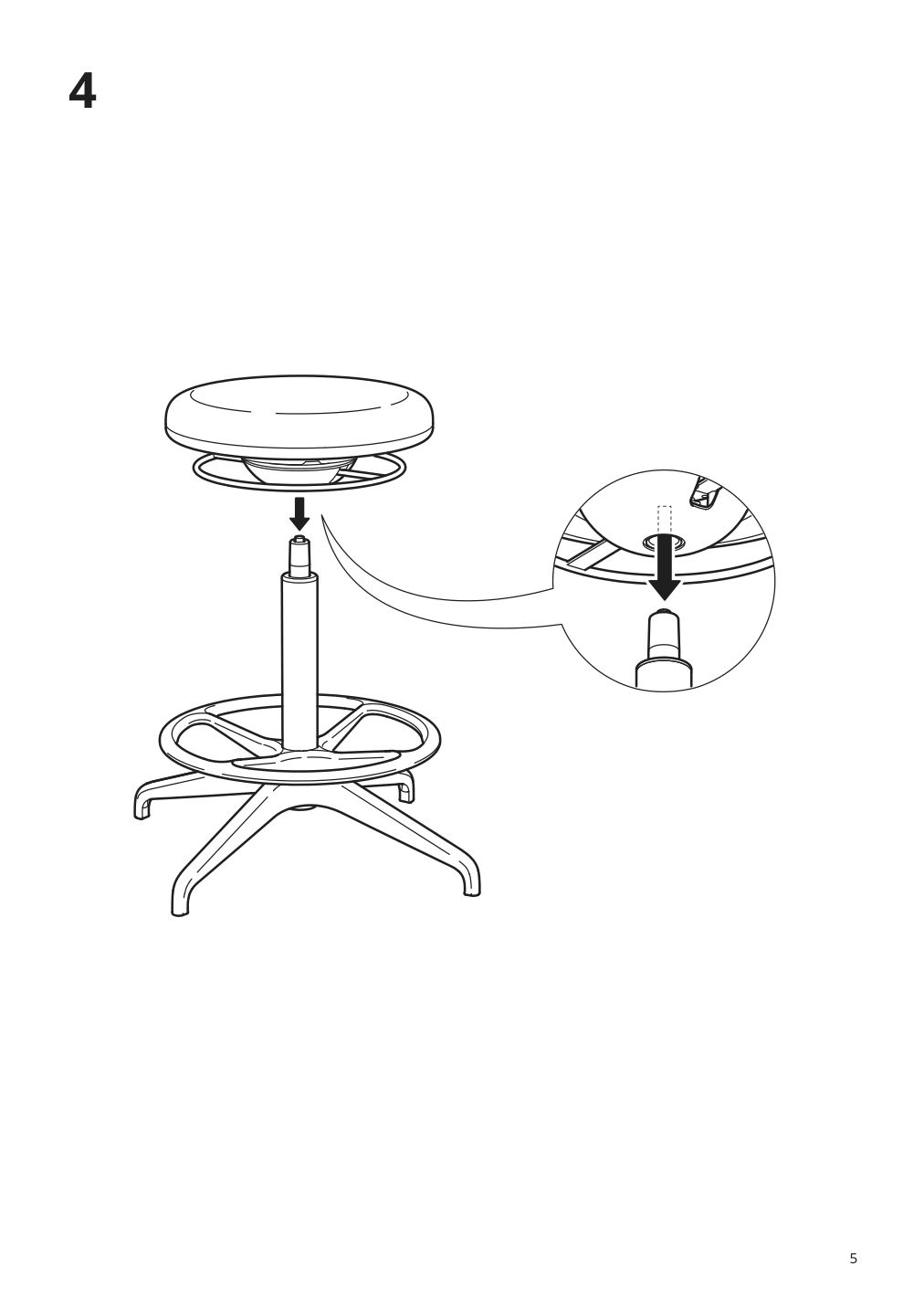 Assembly instructions for IKEA Lidkullen sit stand support gunnared dark gray | Page 5 - IKEA TROTTEN/LIDKULLEN table and sit/stand support 194.945.39