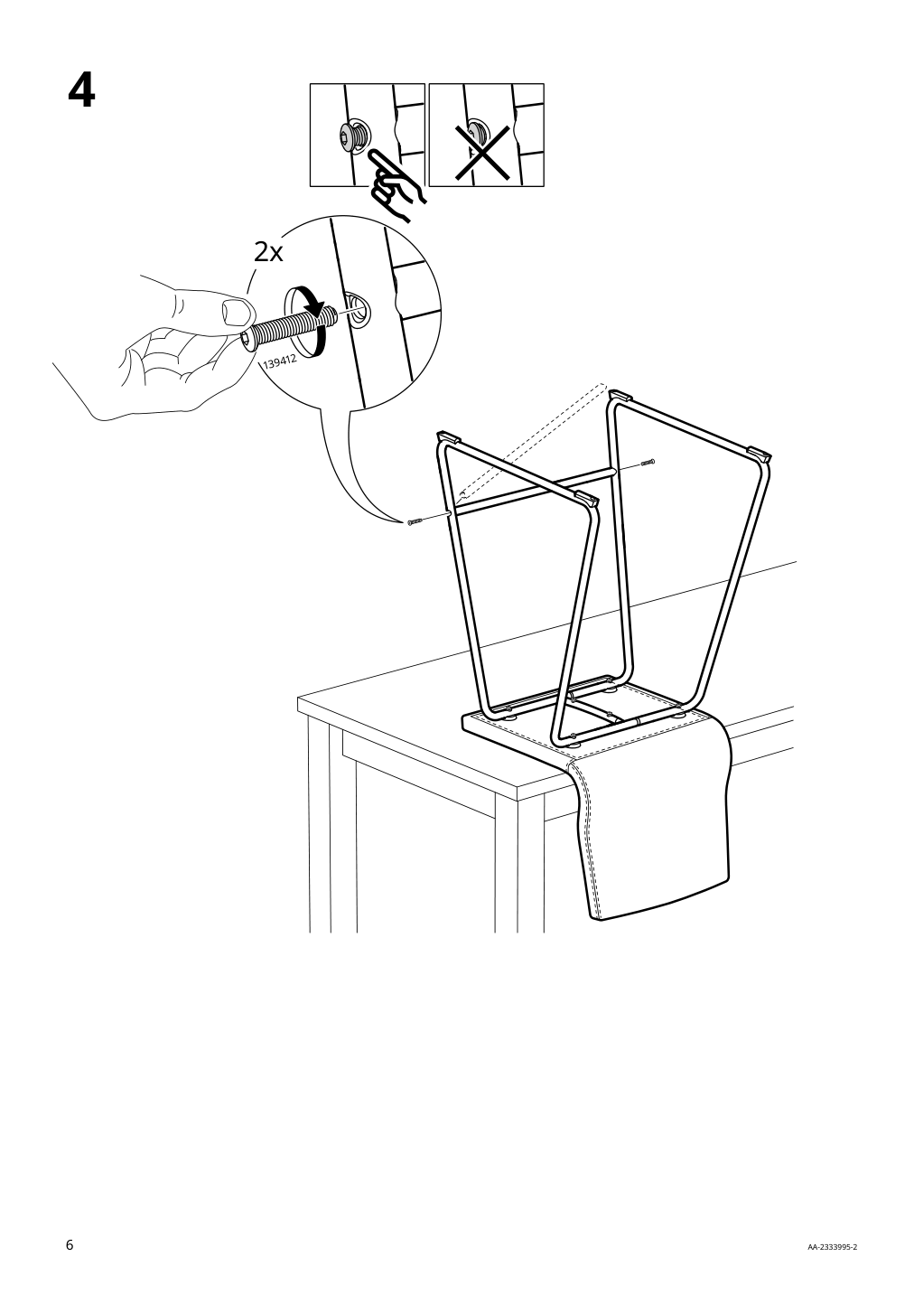 Assembly instructions for IKEA Lillanaes bar stool chrome plated gunnared dark gray | Page 6 - IKEA LILLÅNÄS bar stool 905.347.91