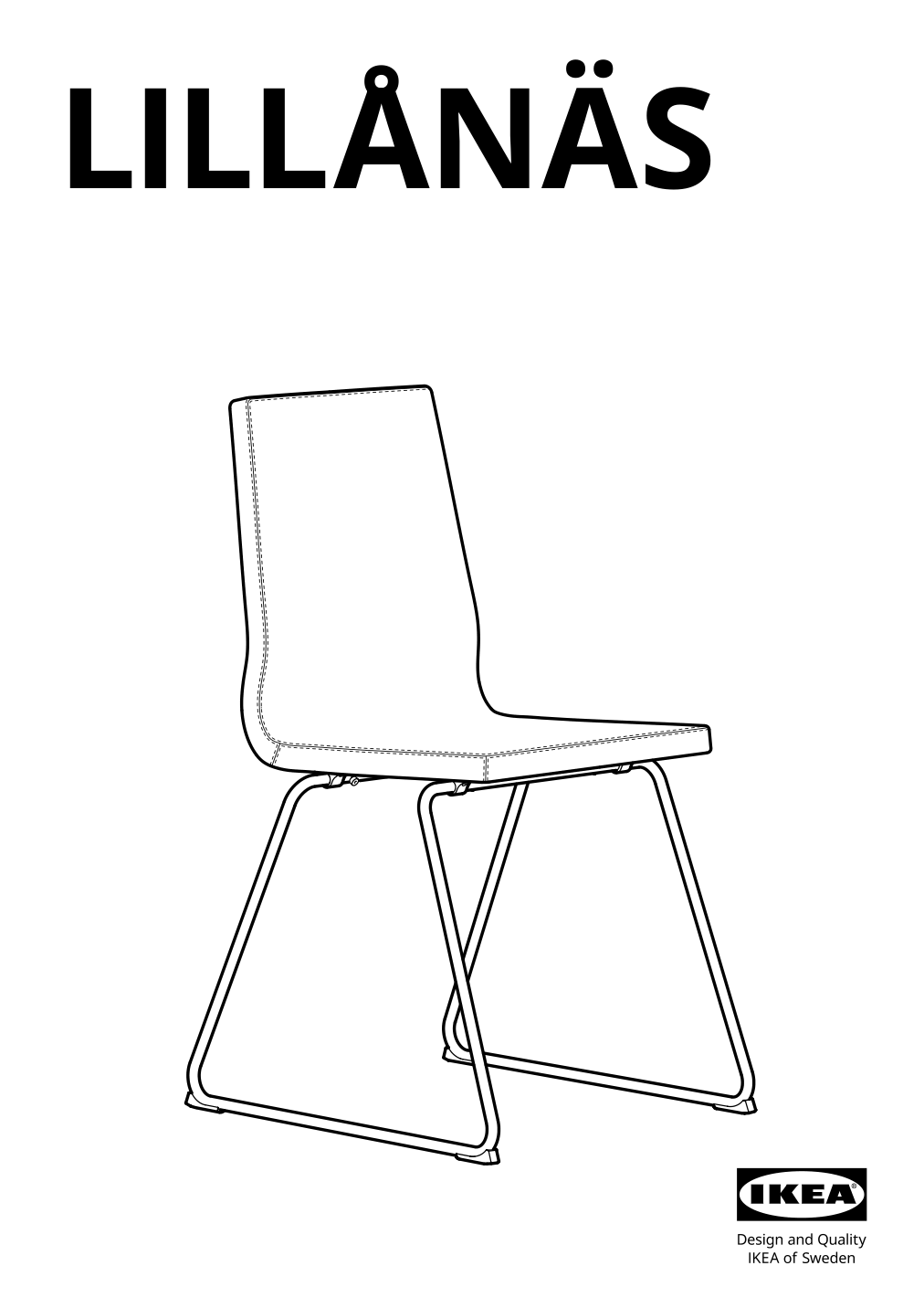 Assembly instructions for IKEA Lillanaes chair chrome plated gunnared dark gray | Page 1 - IKEA EKEDALEN / LILLÅNÄS table and 4 chairs 094.951.29