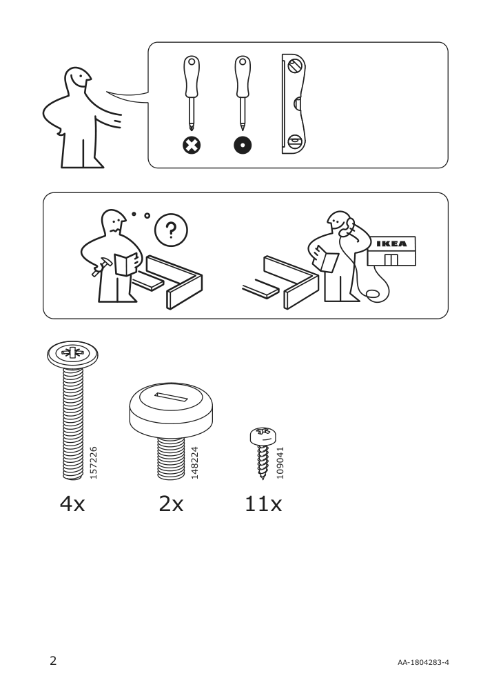 Assembly instructions for IKEA Lillangen leg stainless steel | Page 2 - IKEA LILLÅNGEN leg 003.267.63