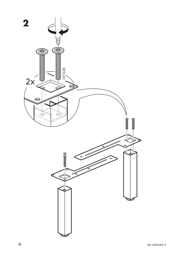 Assembly instructions for IKEA Lillangen leg stainless steel | Page 4 - IKEA LILLÅNGEN leg 003.267.63