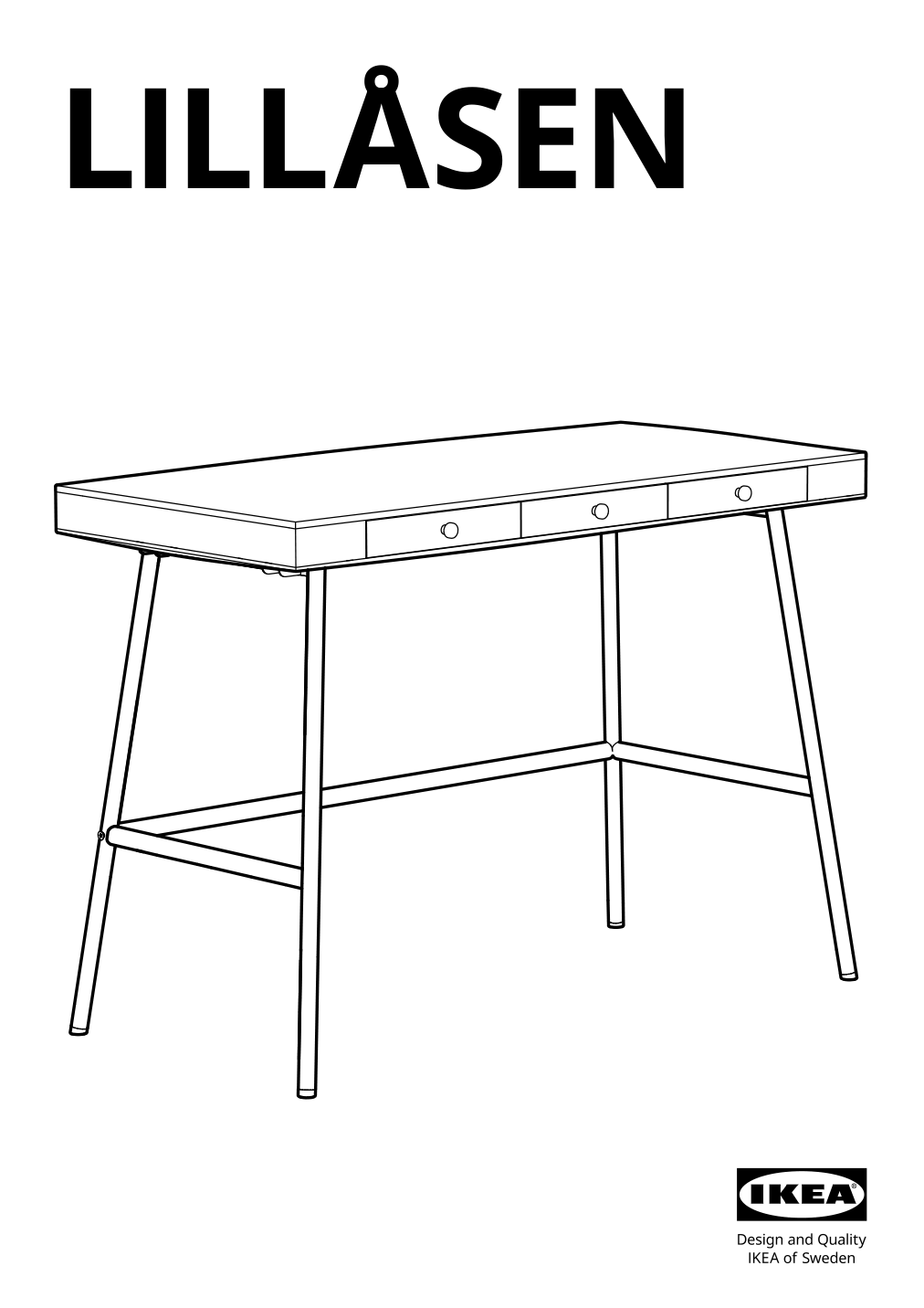 Assembly instructions for IKEA Lillasen desk bamboo | Page 1 - IKEA LILLÅSEN desk 902.782.77