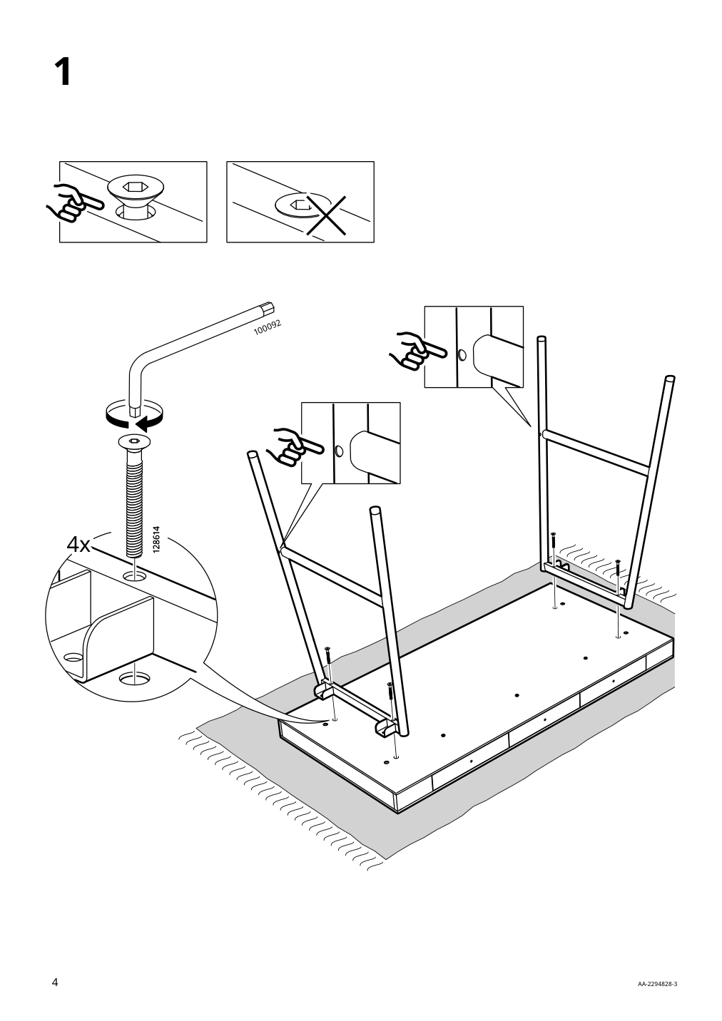 Assembly instructions for IKEA Lillasen desk bamboo | Page 4 - IKEA LILLÅSEN desk 902.782.77