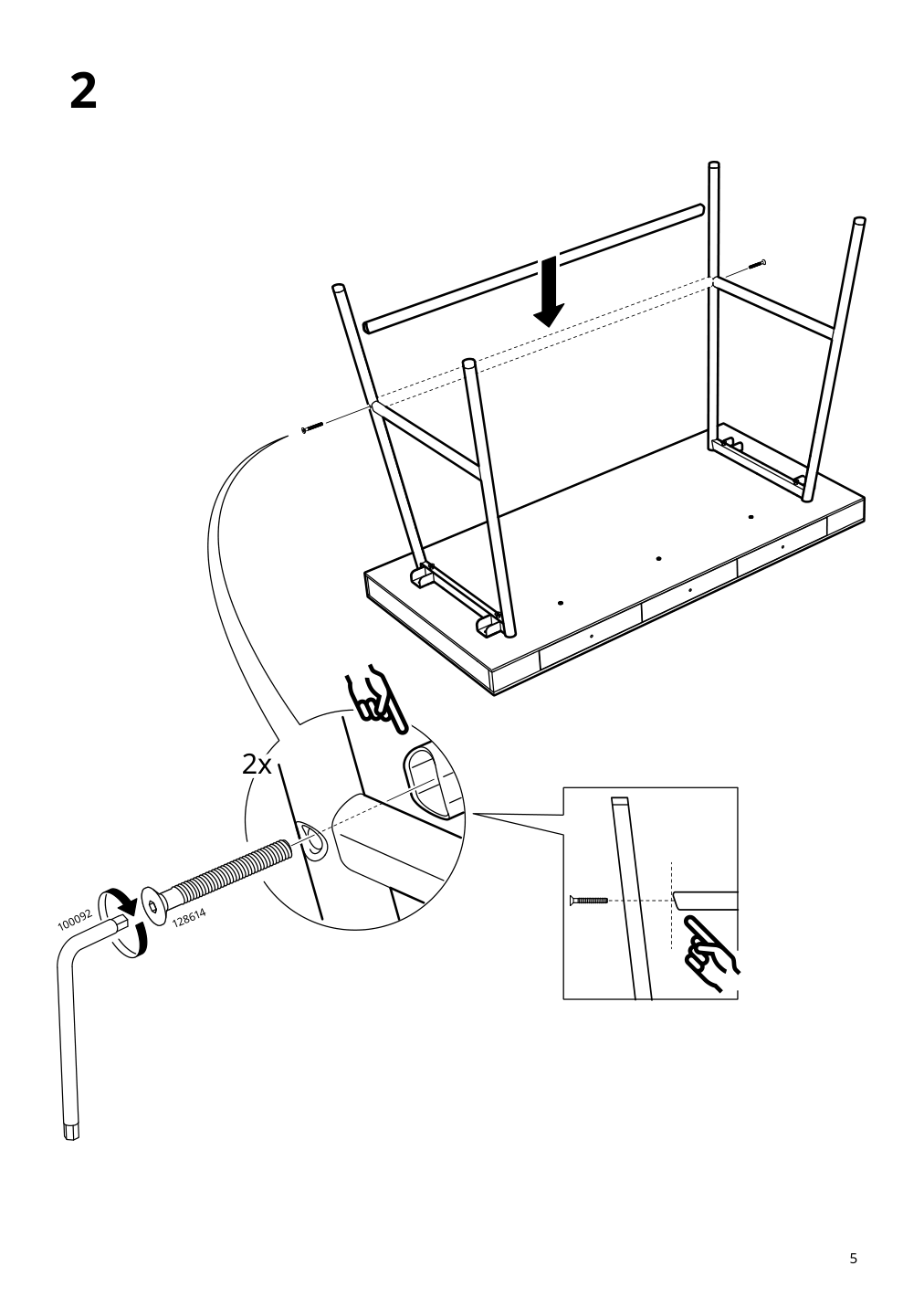 Assembly instructions for IKEA Lillasen desk bamboo | Page 5 - IKEA LILLÅSEN desk 902.782.77