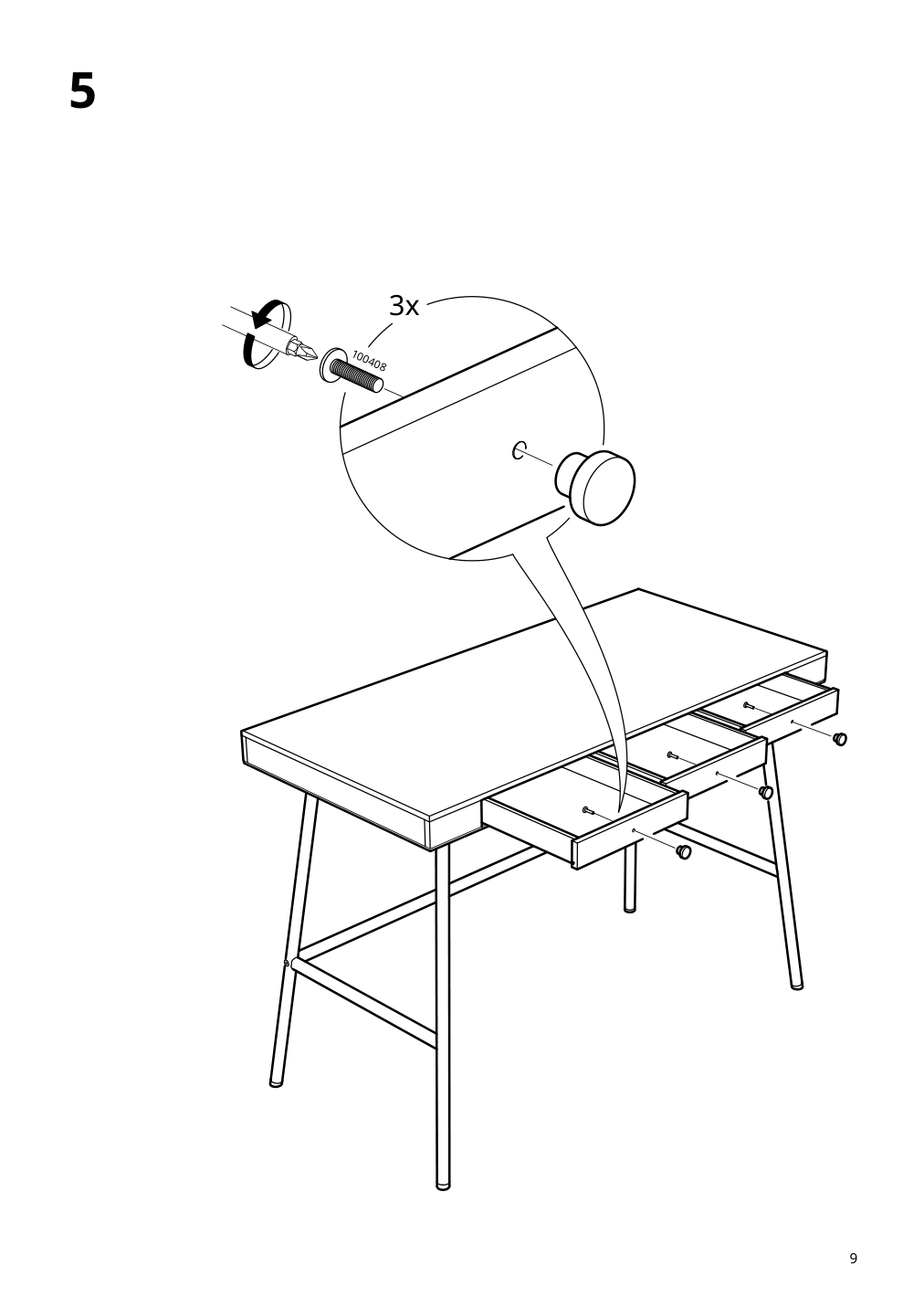 Assembly instructions for IKEA Lillasen desk bamboo | Page 9 - IKEA LILLÅSEN desk 902.782.77