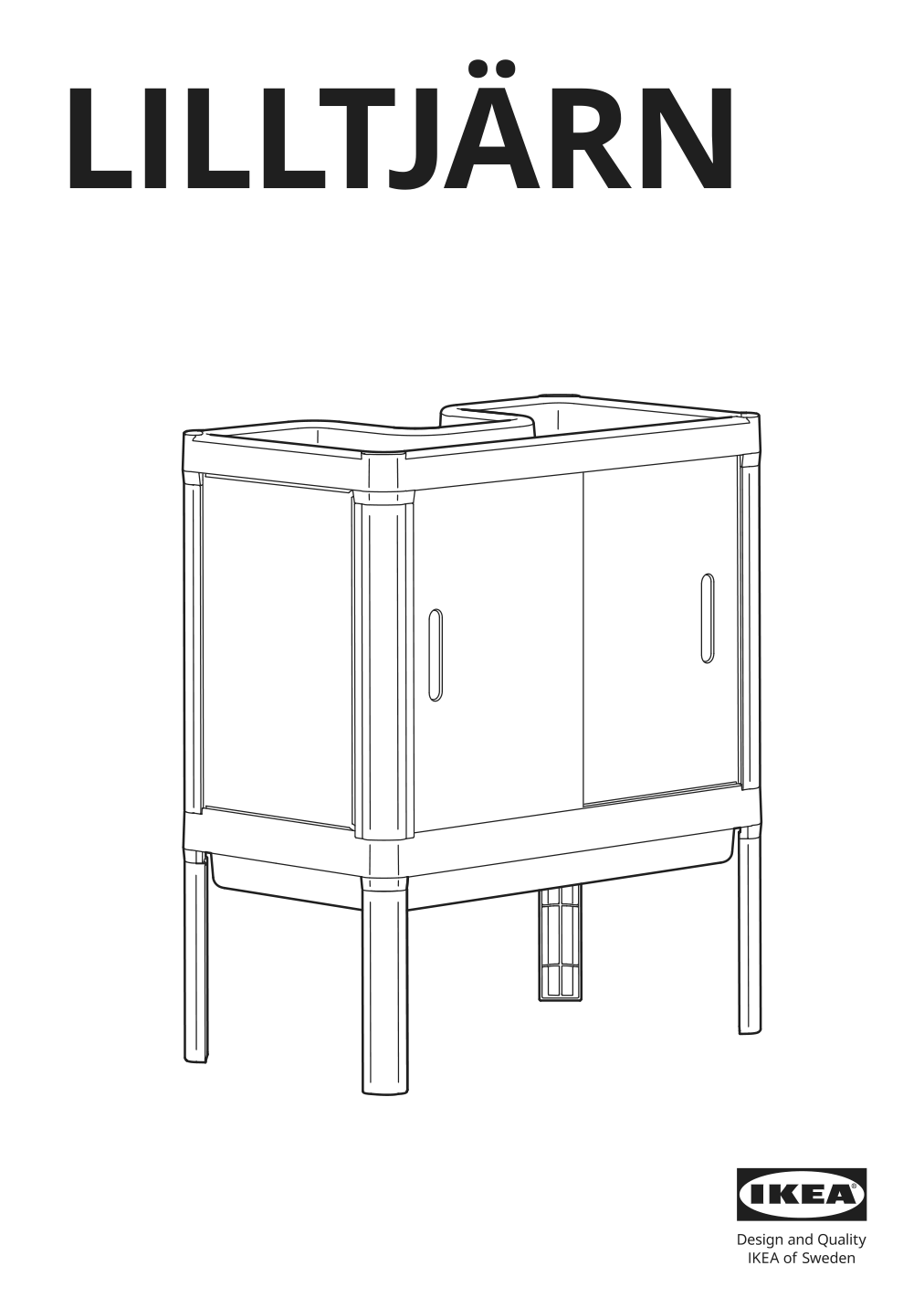 Assembly instructions for IKEA Lilltjaern bathroom vanity with 2 doors white | Page 1 - IKEA LILLTJÄRN / SKATSJÖN Bathroom vanity with 2 doors 795.465.59