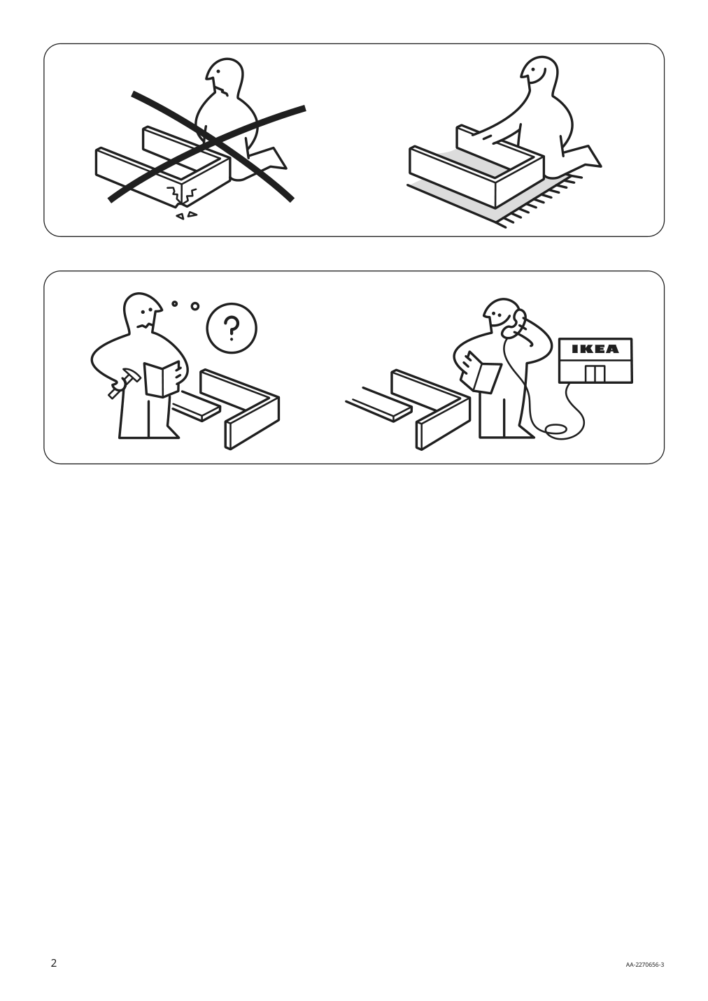 Assembly instructions for IKEA Lilltjaern bathroom vanity with 2 doors white | Page 2 - IKEA LILLTJÄRN / SKATSJÖN Bathroom vanity with 2 doors 795.465.59