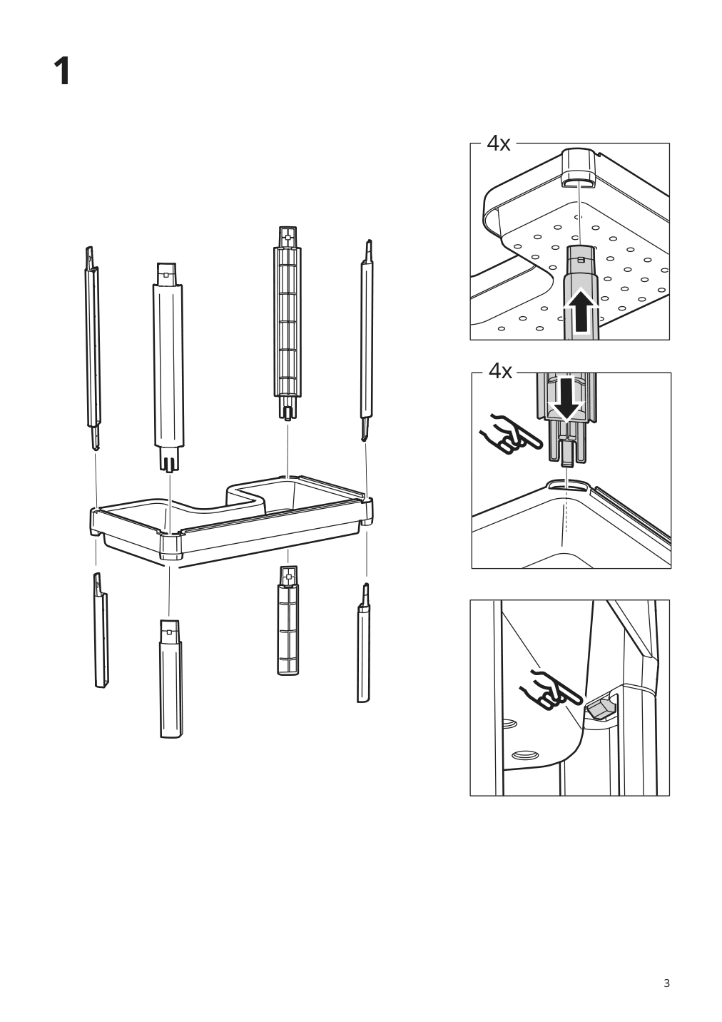 Assembly instructions for IKEA Lilltjaern bathroom vanity with 2 doors white | Page 3 - IKEA LILLTJÄRN / SKATSJÖN Bathroom vanity with 2 doors 795.465.59