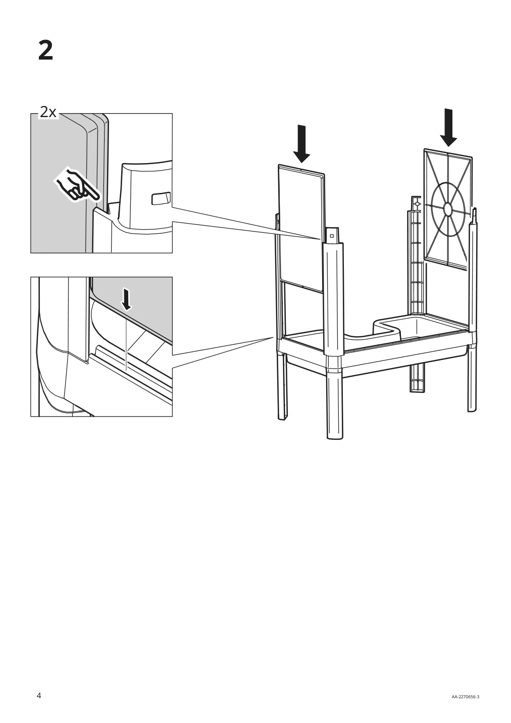 Assembly instructions for IKEA Lilltjaern bathroom vanity with 2 doors white | Page 4 - IKEA LILLTJÄRN / SKATSJÖN Bathroom vanity with 2 doors 795.465.59