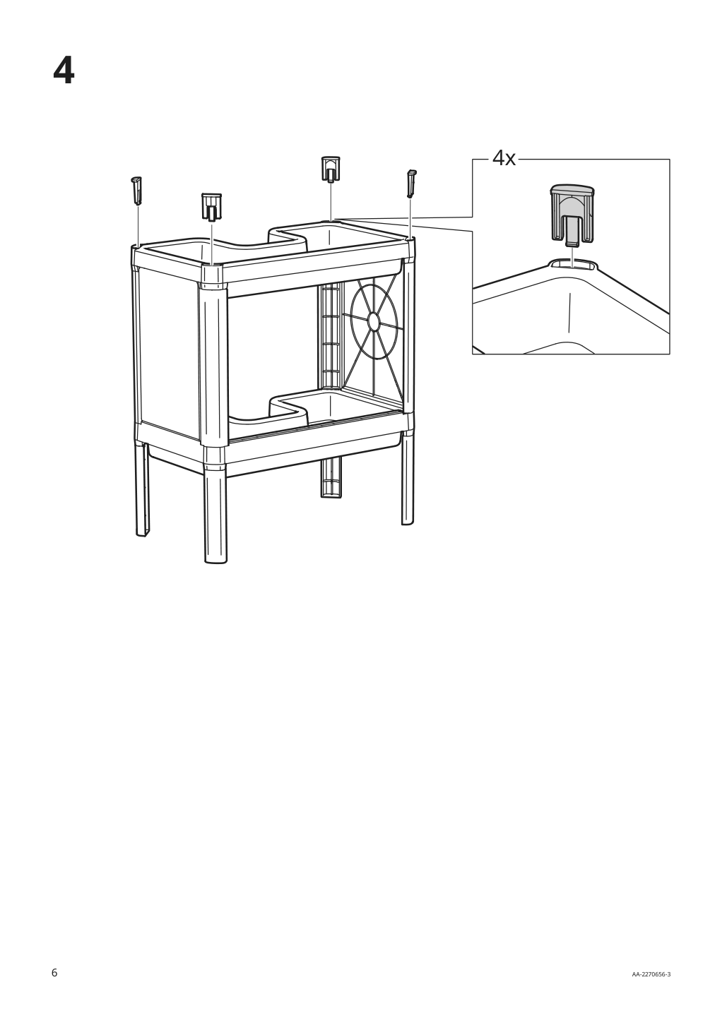 Assembly instructions for IKEA Lilltjaern bathroom vanity with 2 doors white | Page 6 - IKEA LILLTJÄRN / SKATSJÖN Bathroom vanity with 2 doors 795.465.59